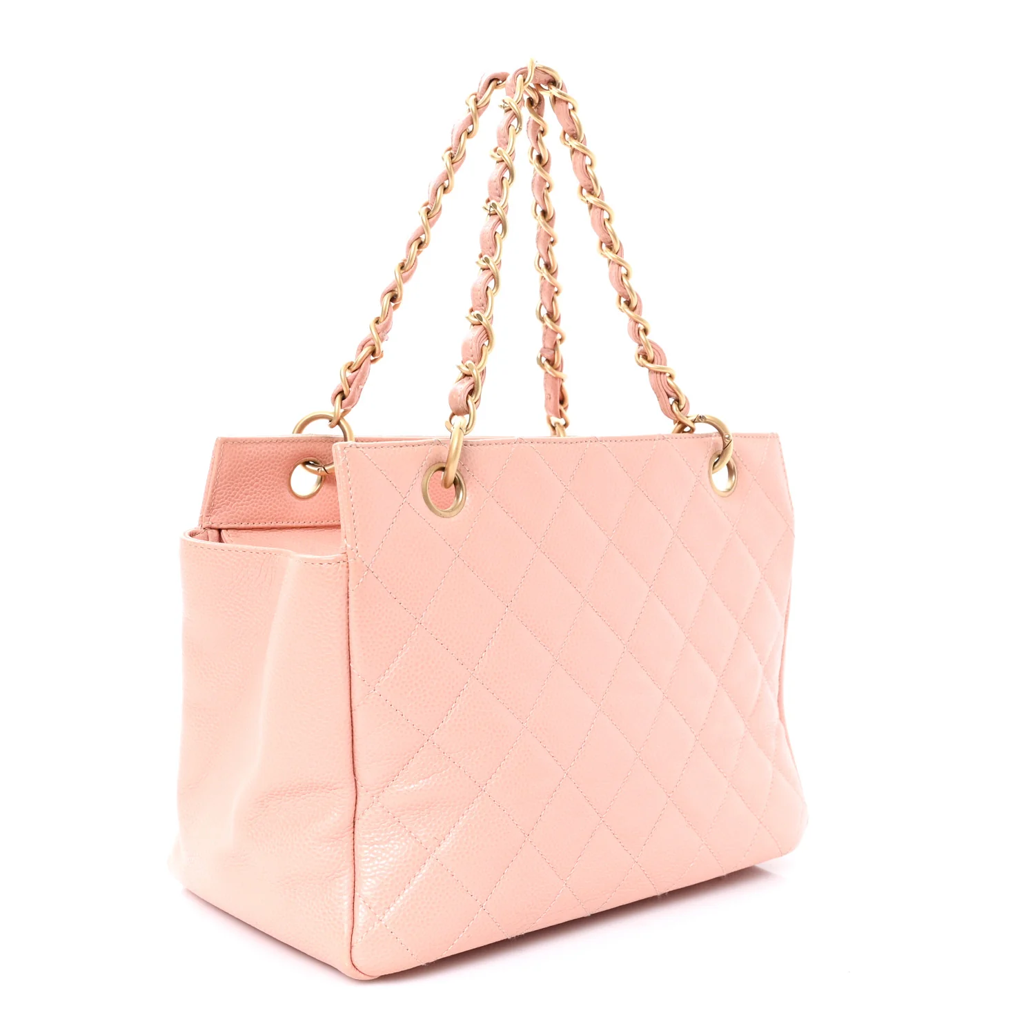 Caviar Quilted Petit Timeless Shopping Tote PTT Pink - Image 3