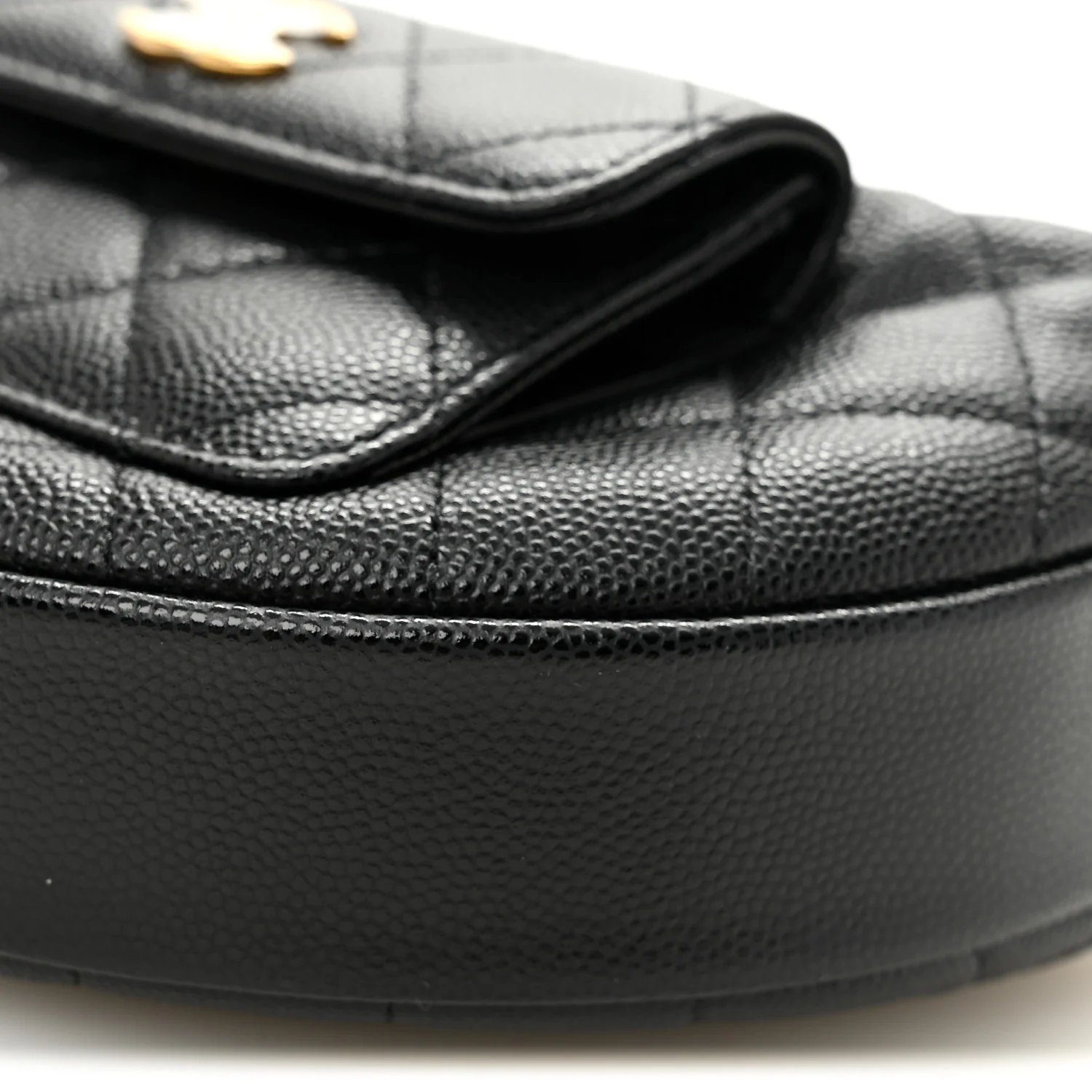 Caviar Quilted Polly Pocket Pouch Hobo Black - Image 10