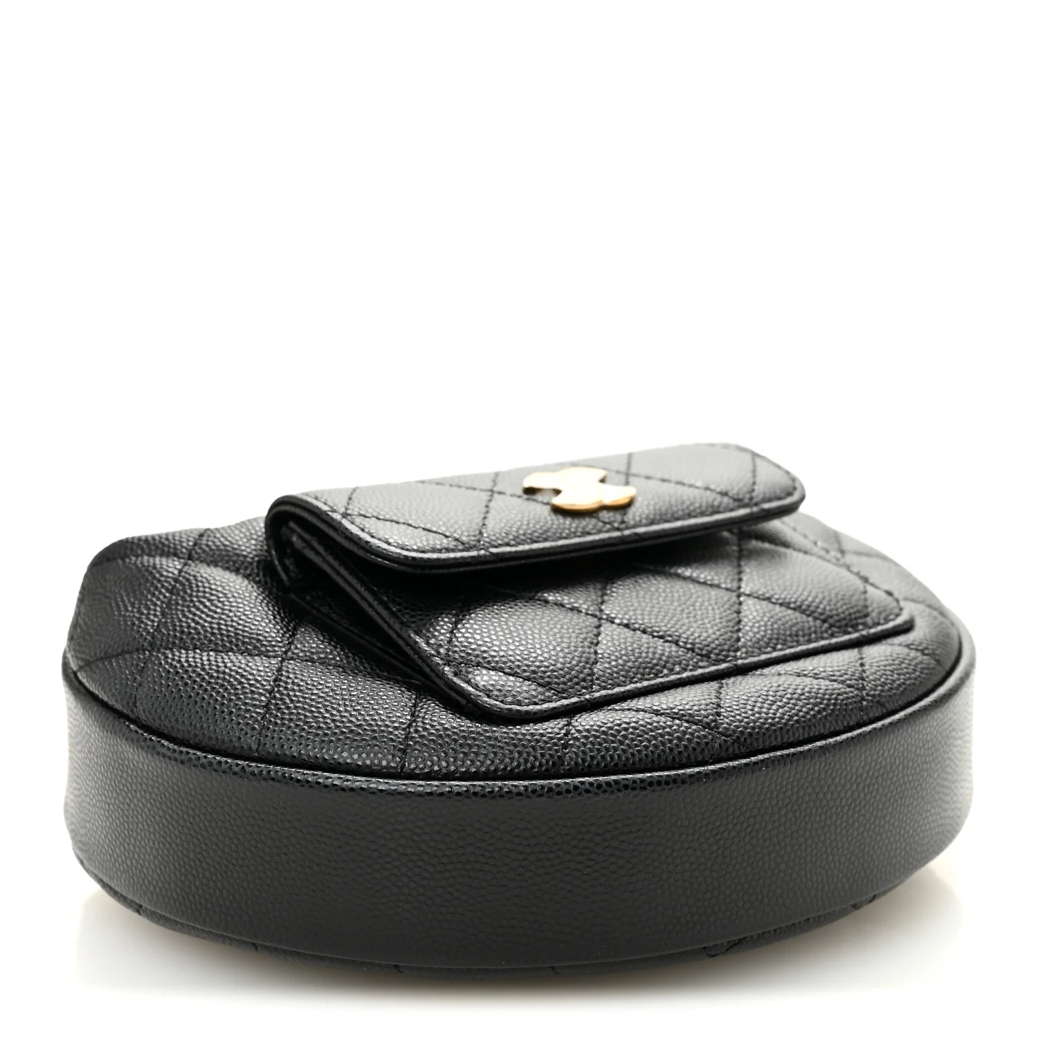 Caviar Quilted Polly Pocket Pouch Hobo Black - Image 4