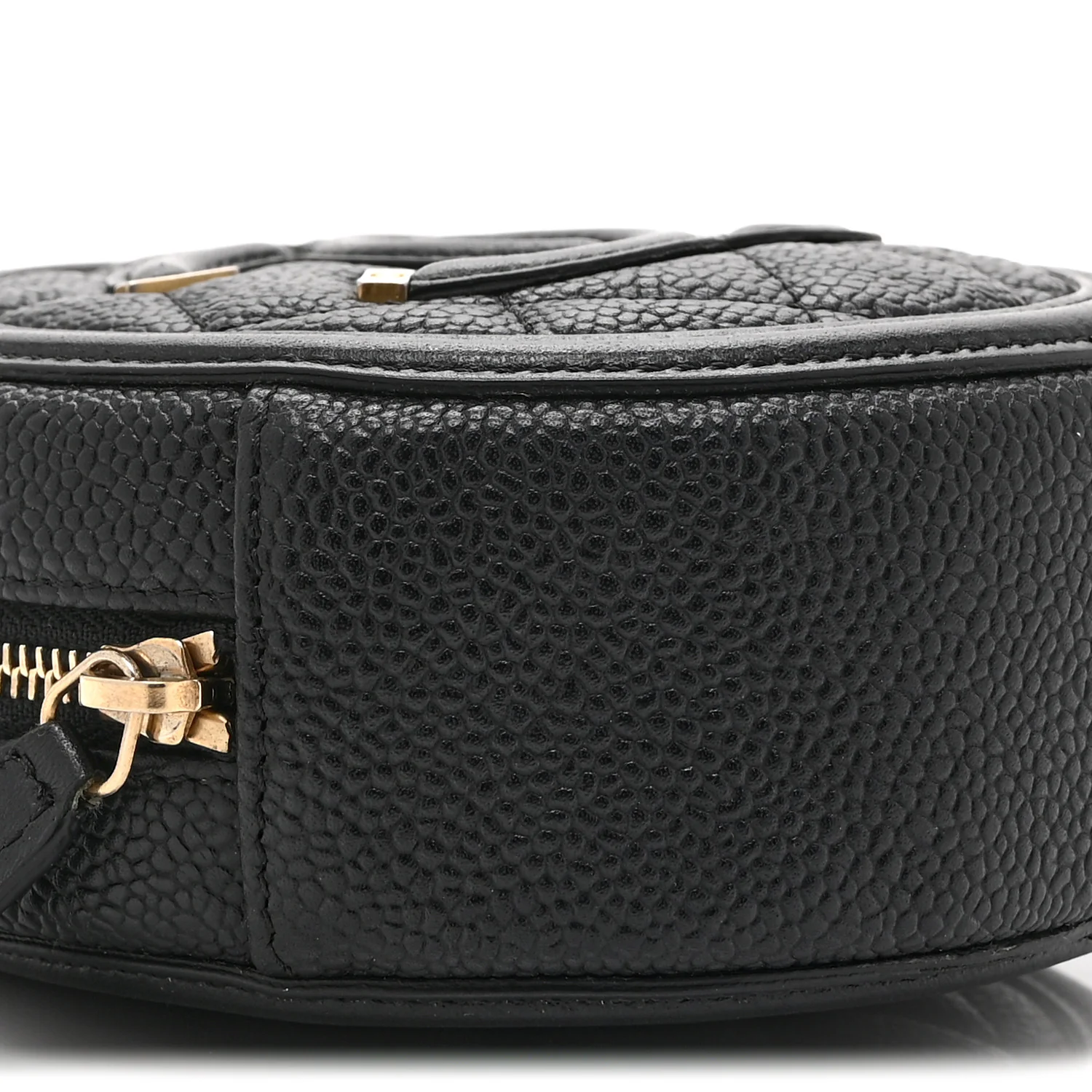 Caviar Quilted Round Filigree Crossbody Black - Image 9