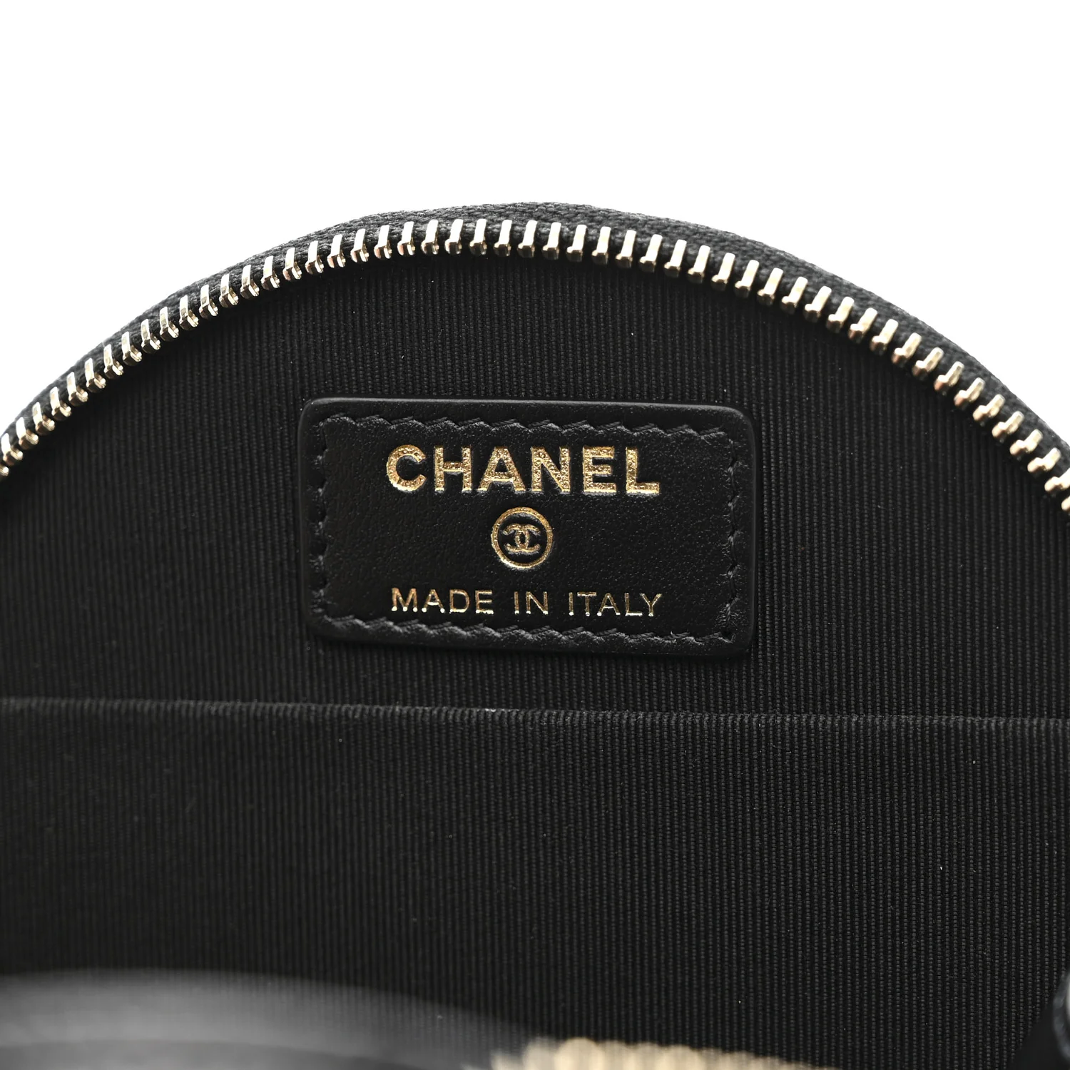 Caviar Quilted Round Handle With Care Vanity With Chain Black - Image 7