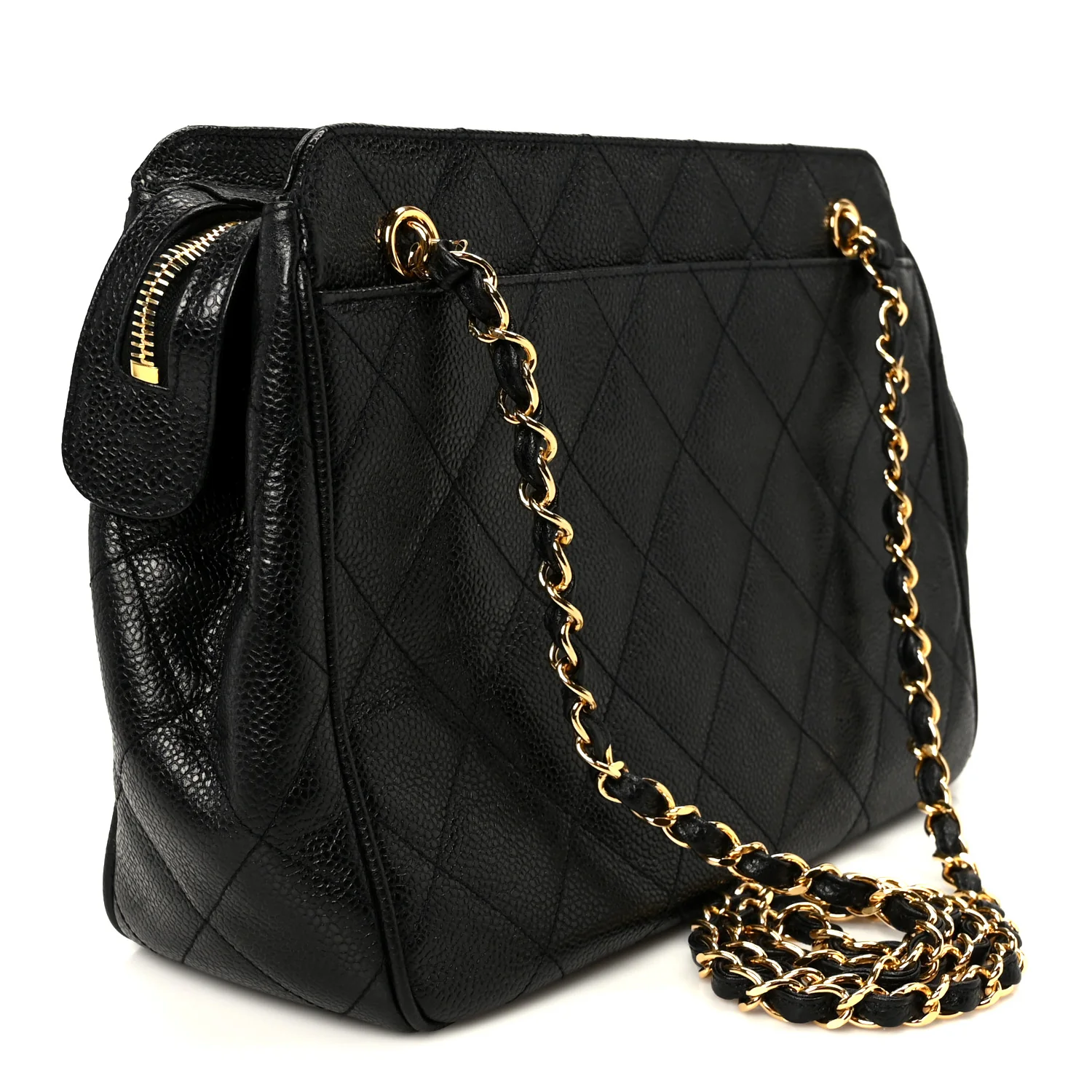 Caviar Quilted Shoulder Bag Black - Image 2