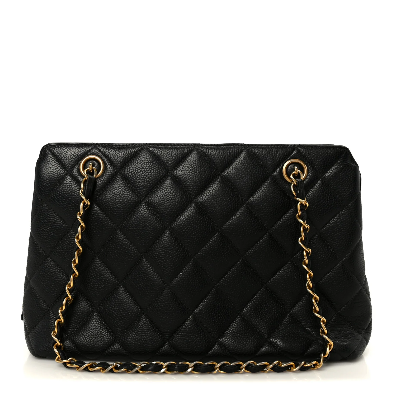 Caviar Quilted Shoulder Bag Black