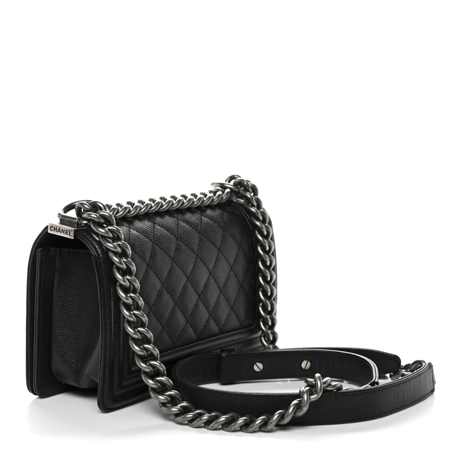 Caviar Quilted Small Boy Flap Black - Image 3