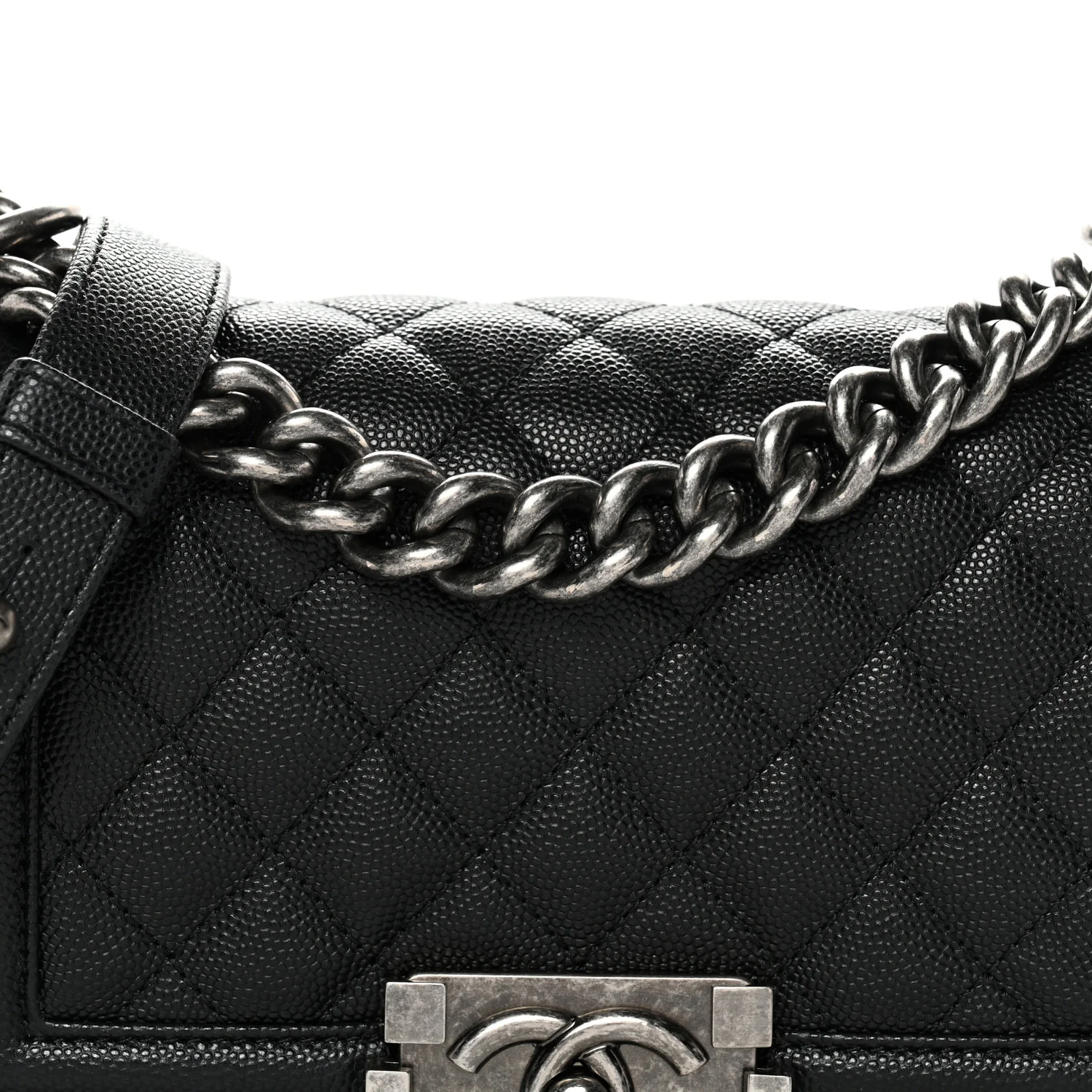 Caviar Quilted Small Boy Flap Black - Image 8