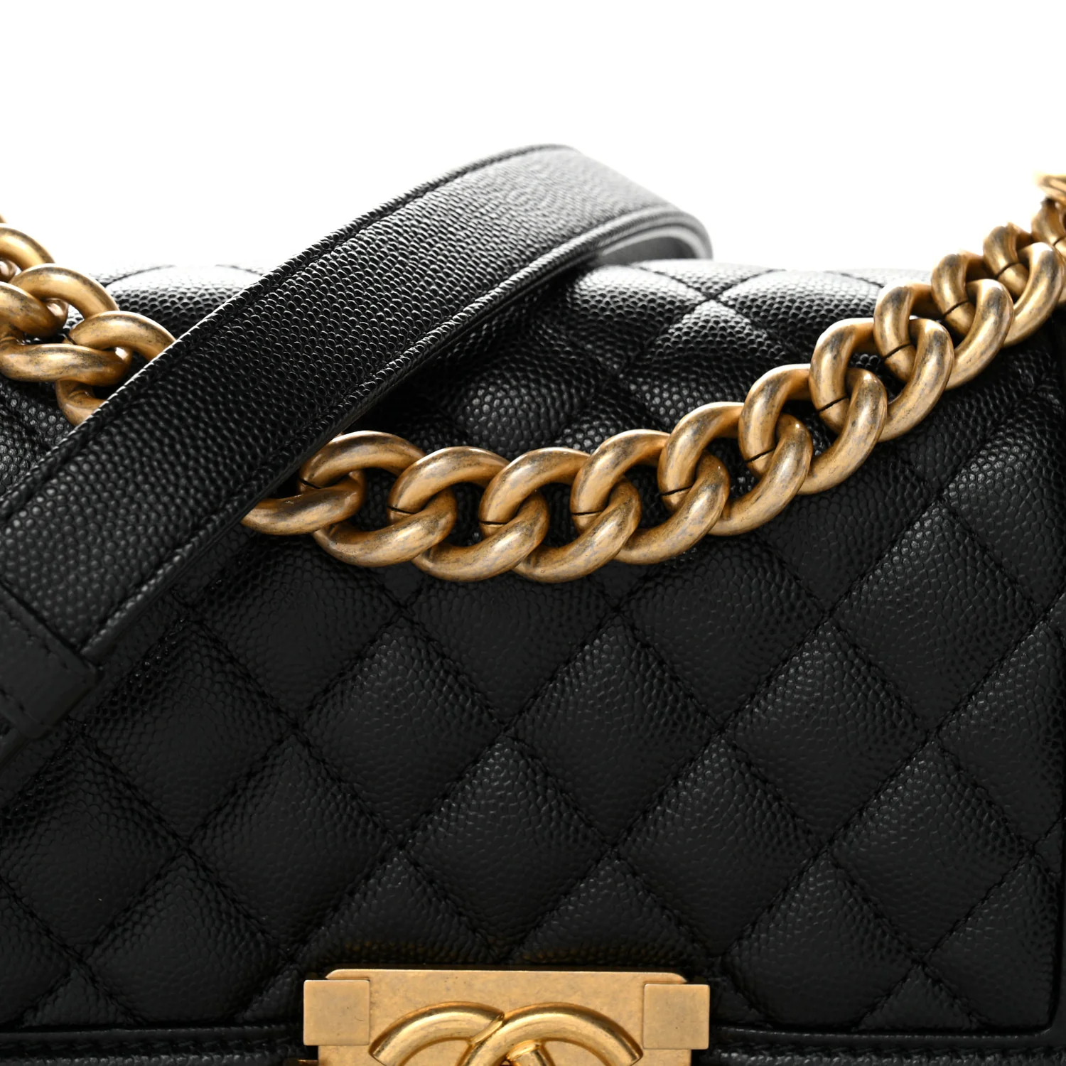 Caviar Quilted Small Boy Flap Black - Image 8
