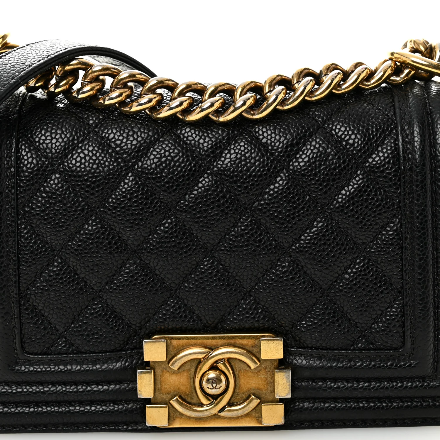 Caviar Quilted Small Boy Flap Black - Image 8
