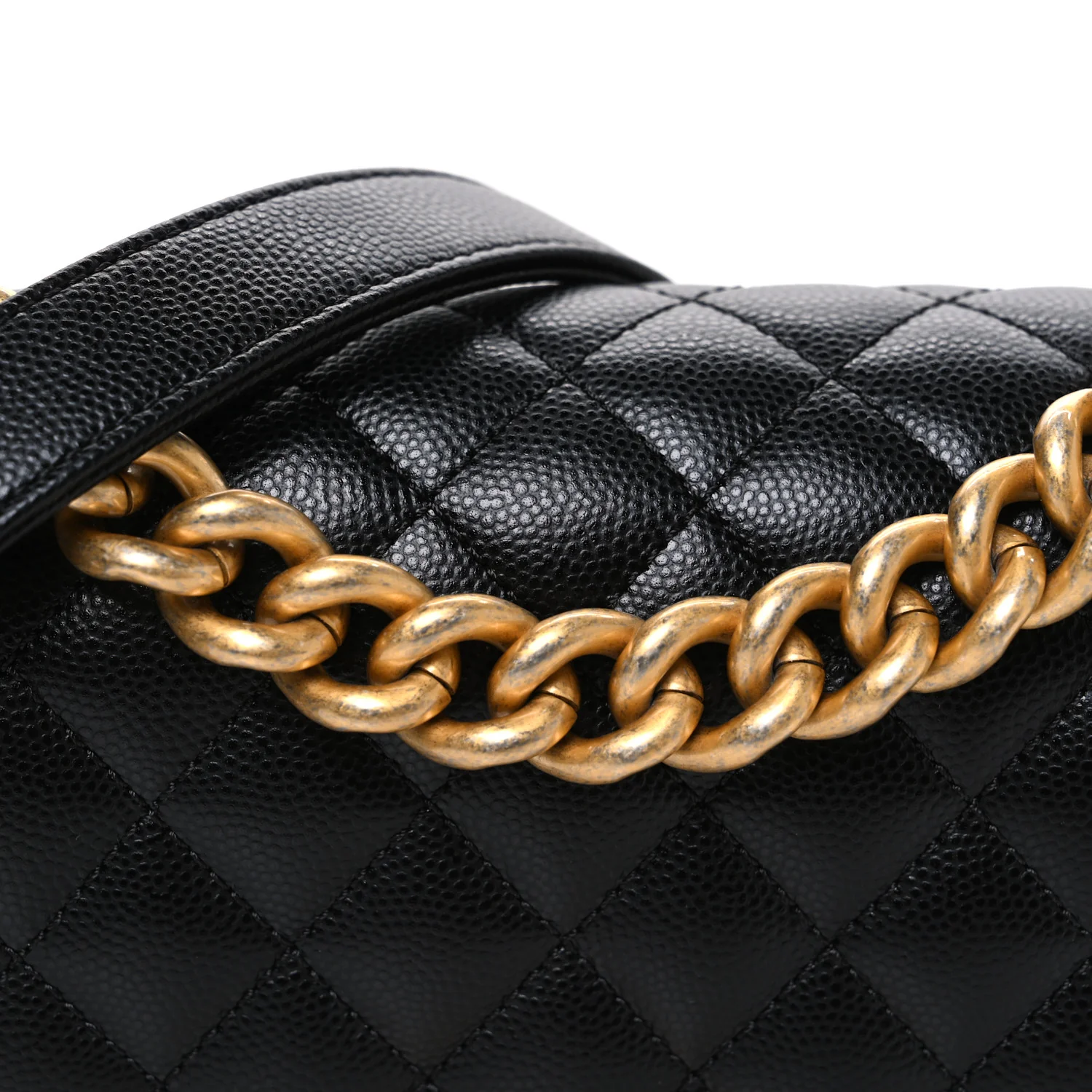 Caviar Quilted Small Boy Flap Black - Image 8