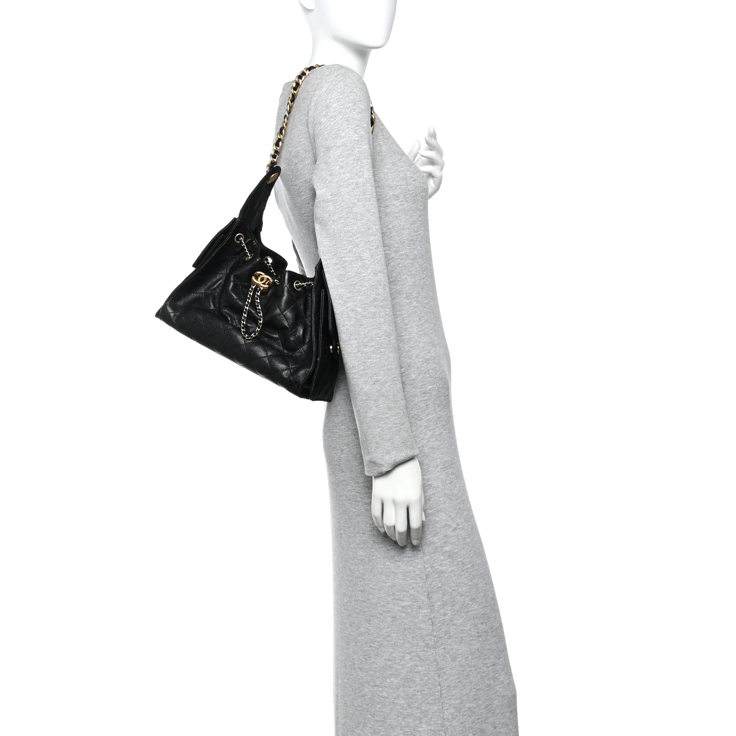 Caviar Quilted Small Chanel 25 Handbag Black - Image 2