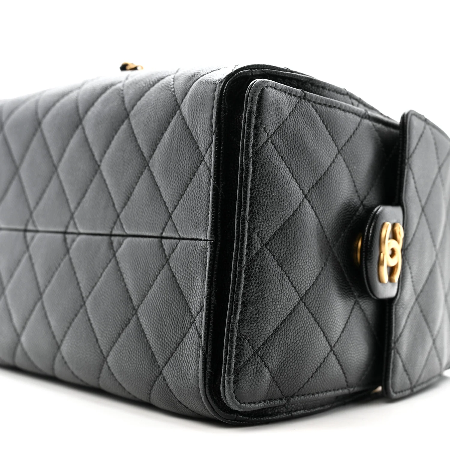 Caviar Quilted Small Chanel 25 Handbag Black - Image 9