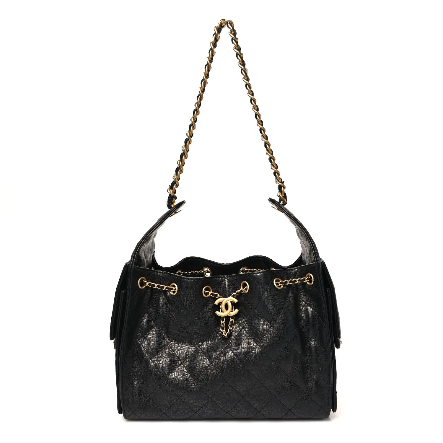 Caviar Quilted Small Chanel 25 Handbag Black
