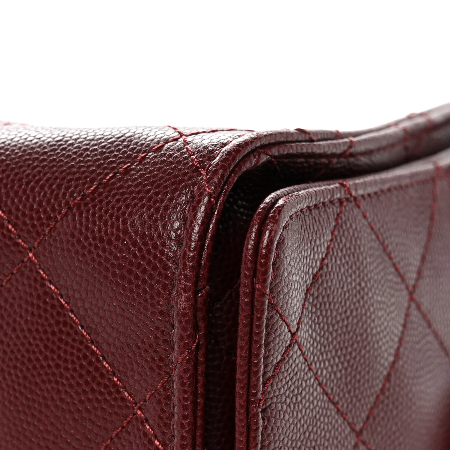 Caviar Quilted Small Chanel 25 Handbag Burgundy - Image 13