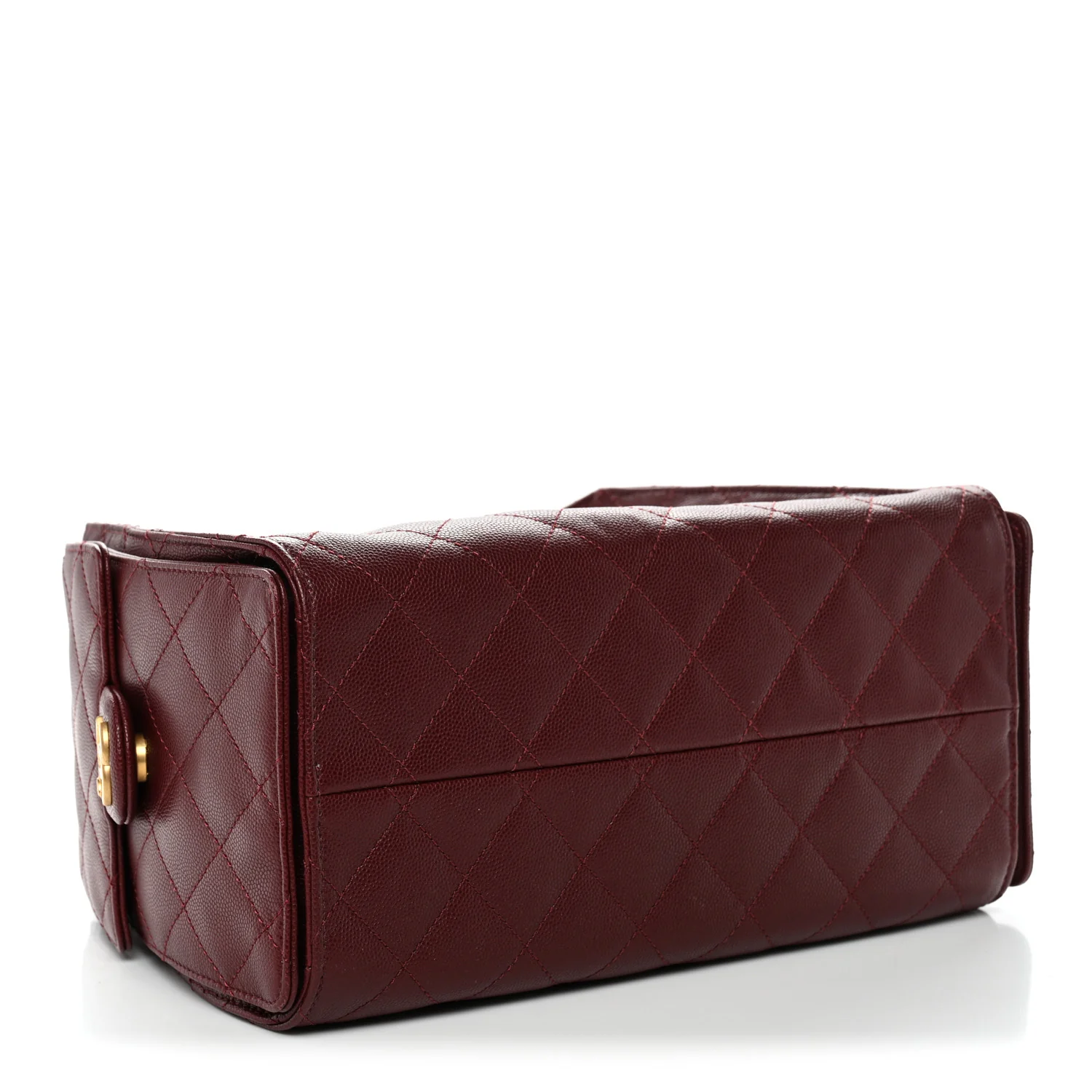 Caviar Quilted Small Chanel 25 Handbag Burgundy - Image 4