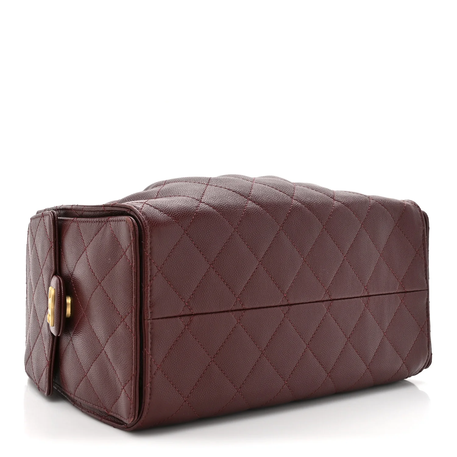 Caviar Quilted Small Chanel 25 Handbag Burgundy - Image 4