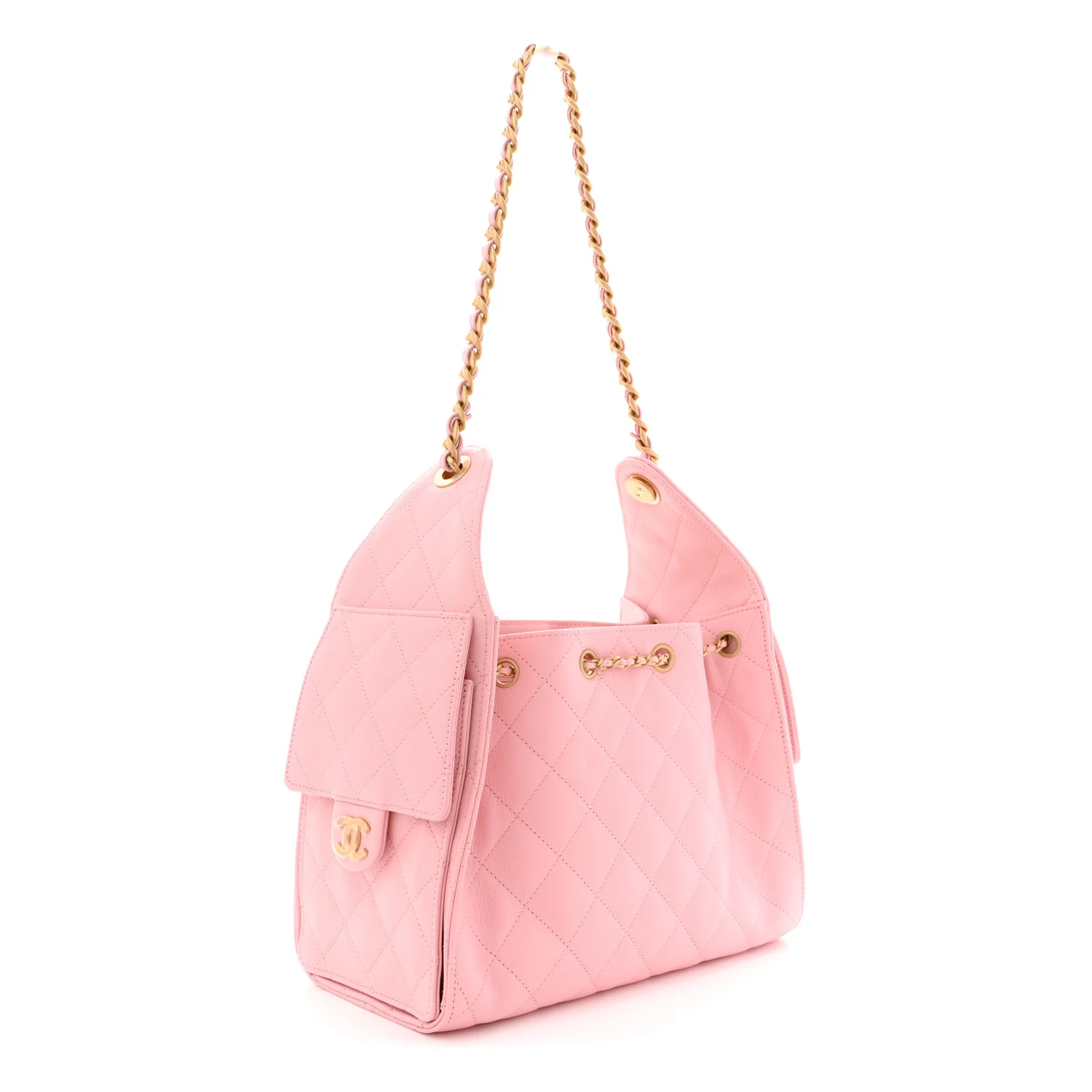 Caviar Quilted Small Chanel 25 Handbag Light Pink - Image 3