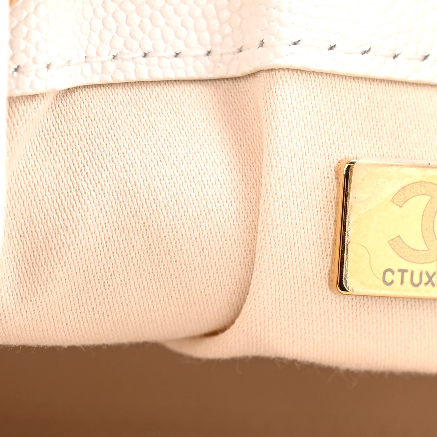 Caviar Quilted Small Chanel 25 Handbag White - Image 7