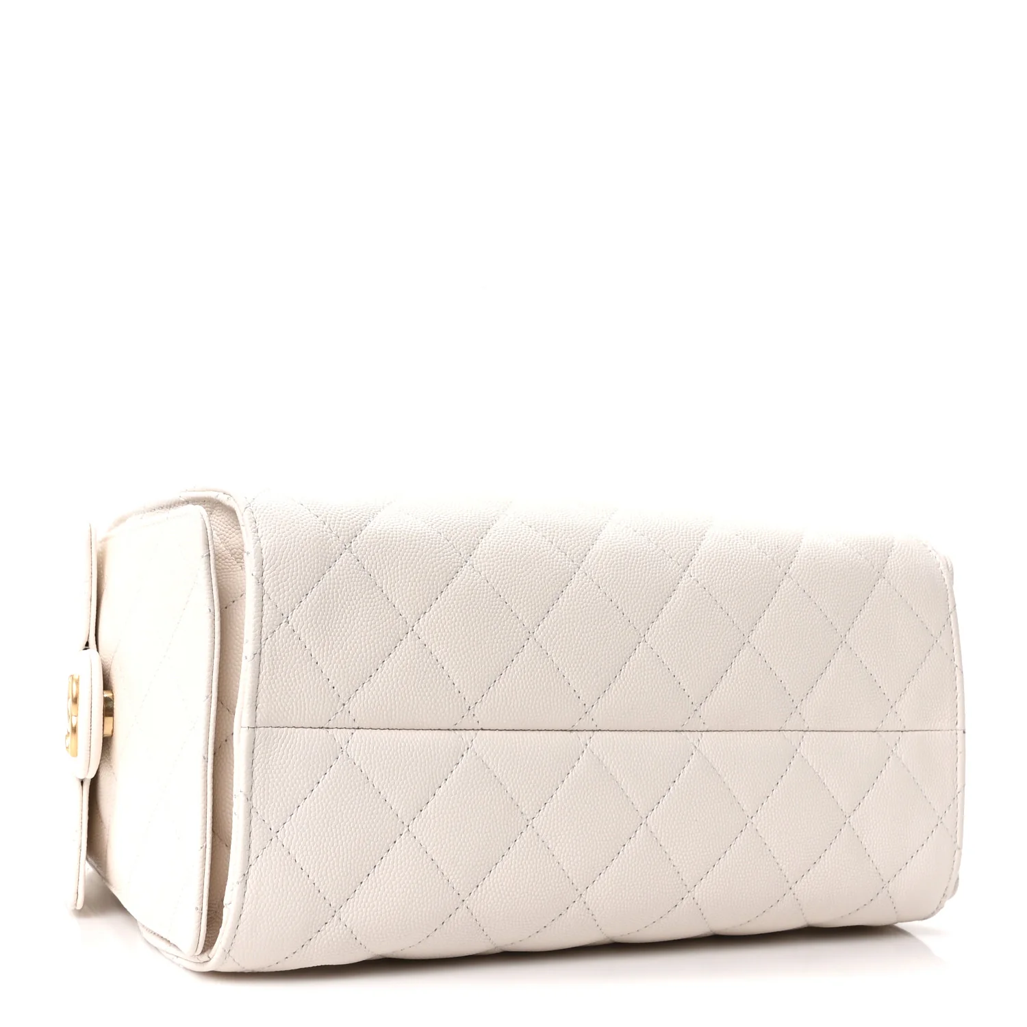 Caviar Quilted Small Chanel 25 Handbag White - Image 4