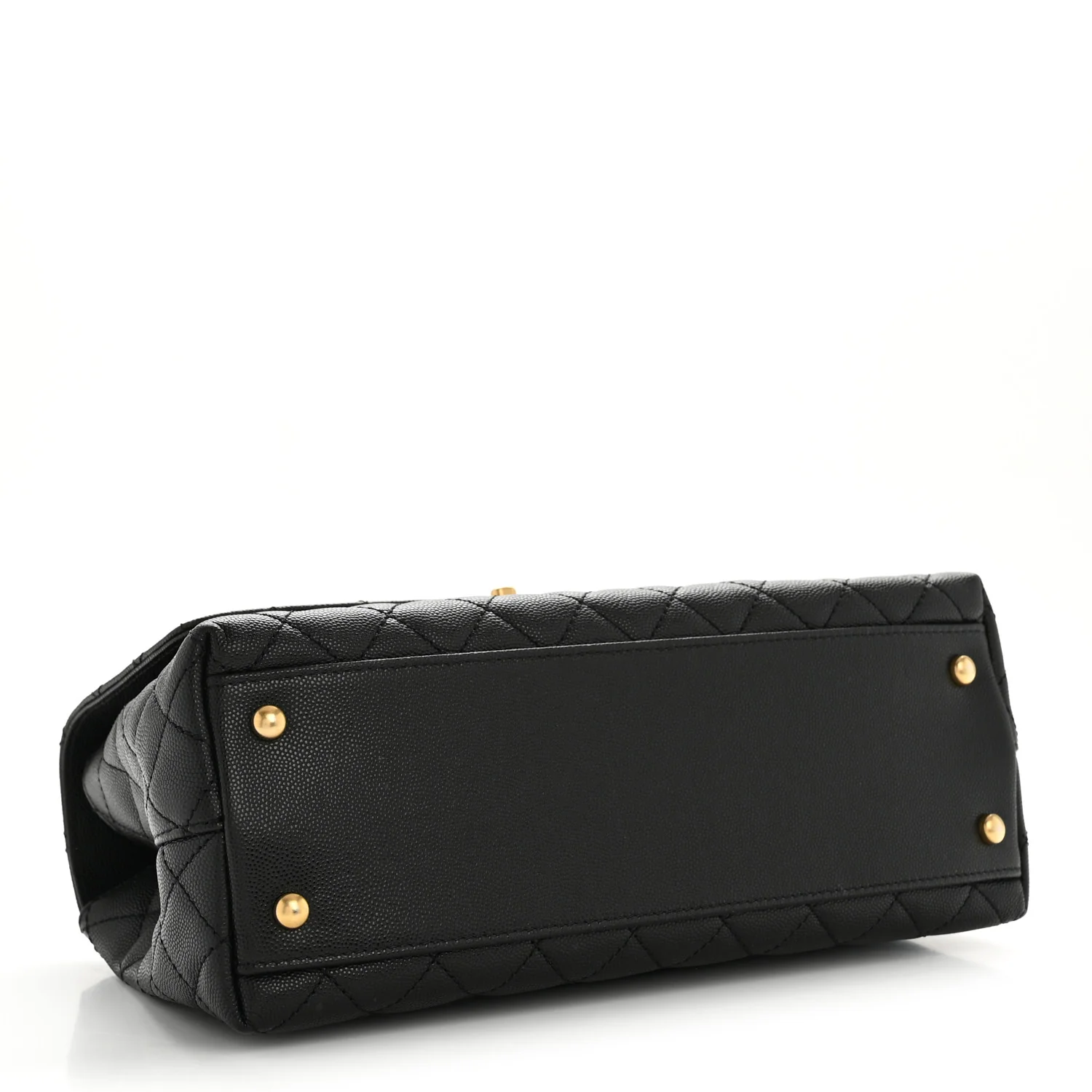 Caviar Quilted Small Coco Chain Handle Flap Black - Image 4