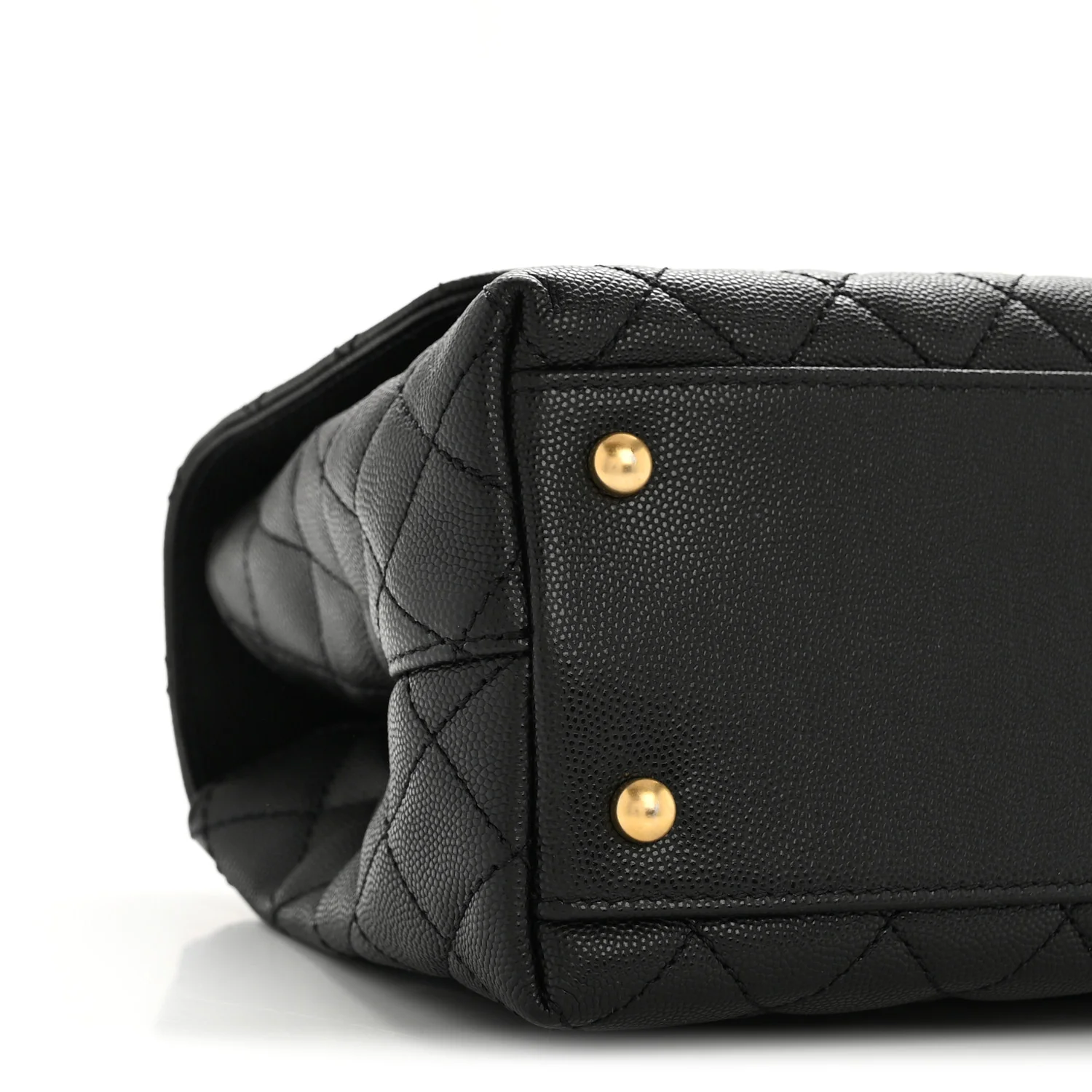 Caviar Quilted Small Coco Chain Handle Flap Black - Image 9
