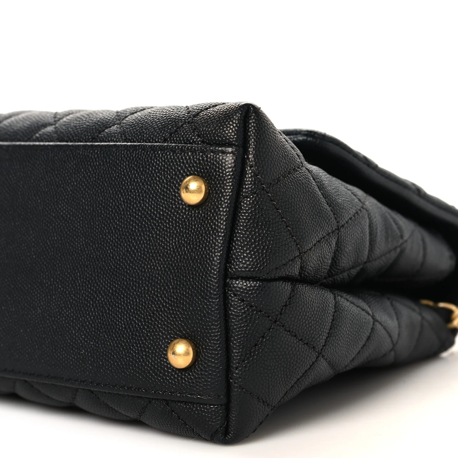 Caviar Quilted Small Coco Handle Flap Black - Image 10