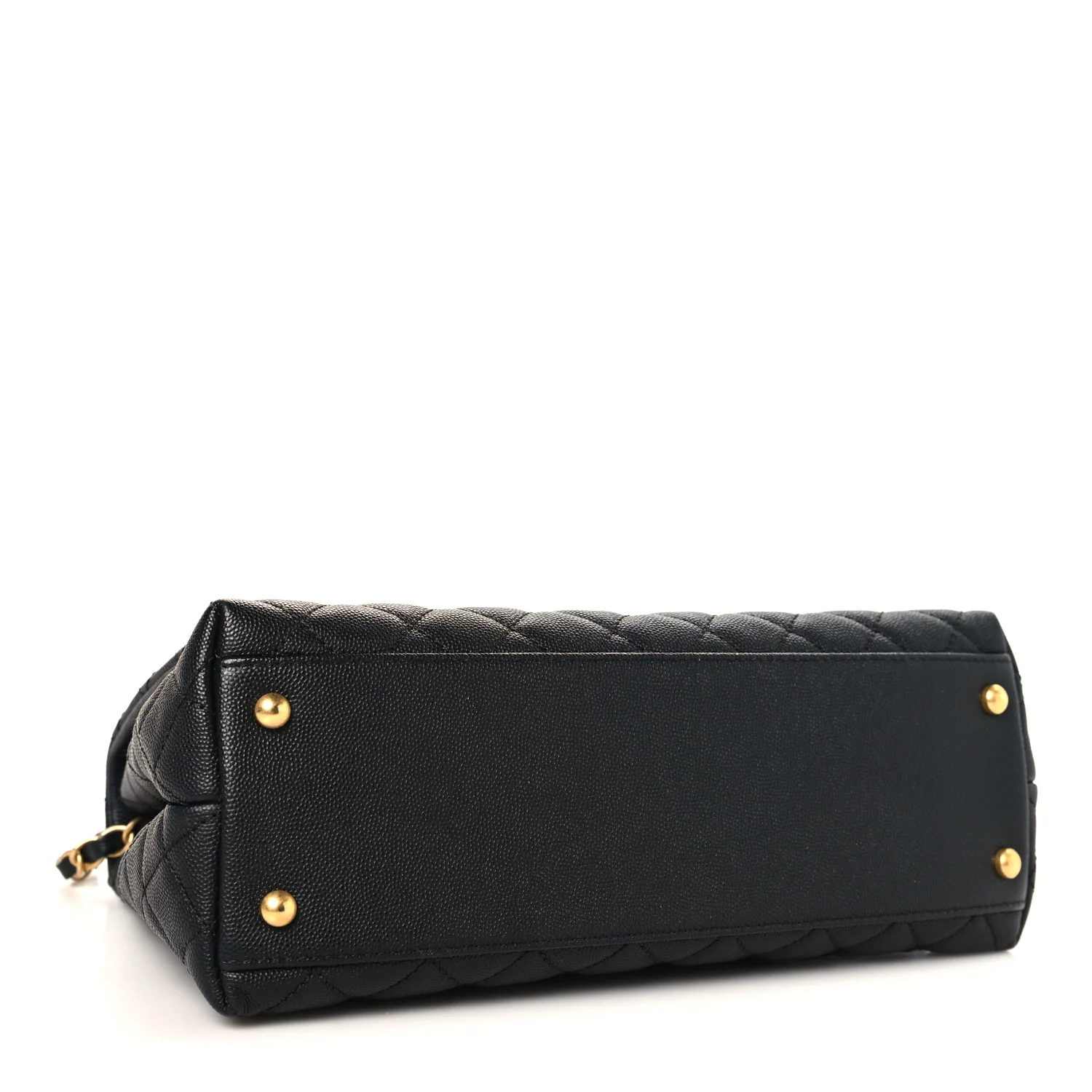 Caviar Quilted Small Coco Handle Flap Black - Image 4