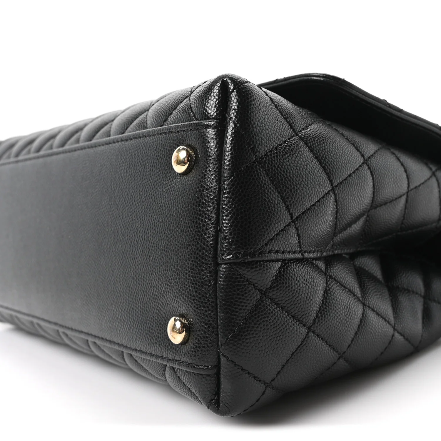 Caviar Quilted Small Coco Handle Flap Black - Image 10