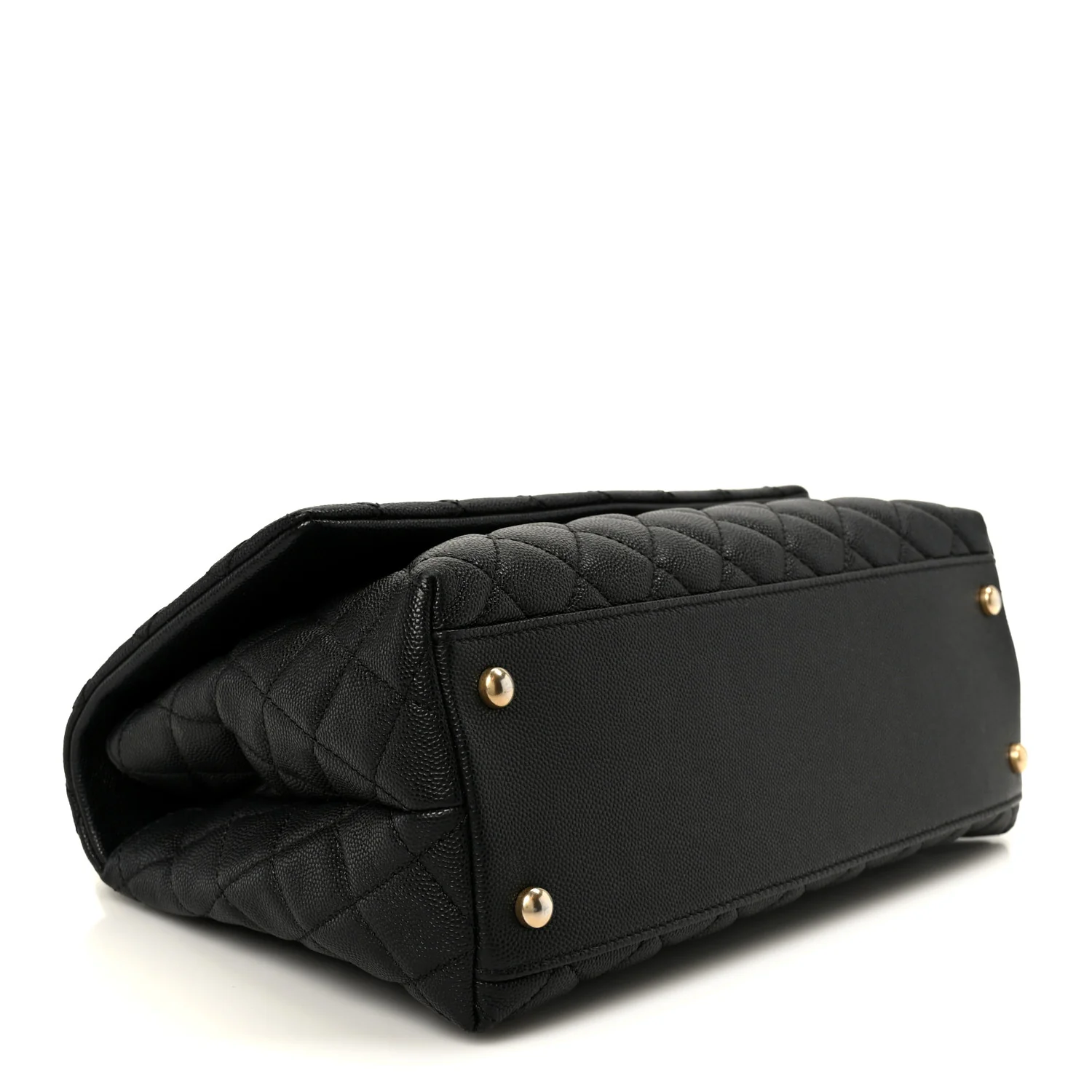 Caviar Quilted Small Coco Handle Flap Black - Image 4