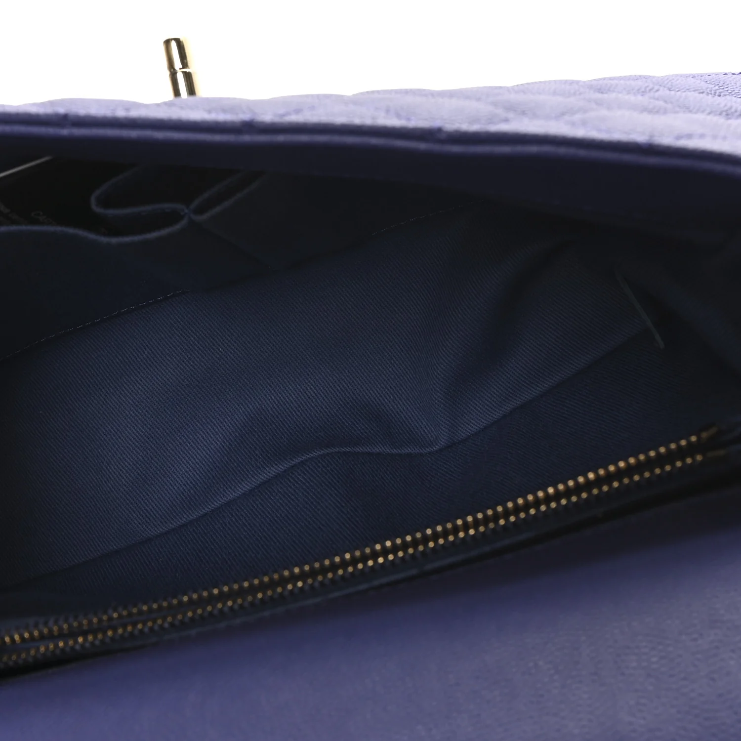 Caviar Quilted Small Coco Handle Flap Dark Purple - Image 5