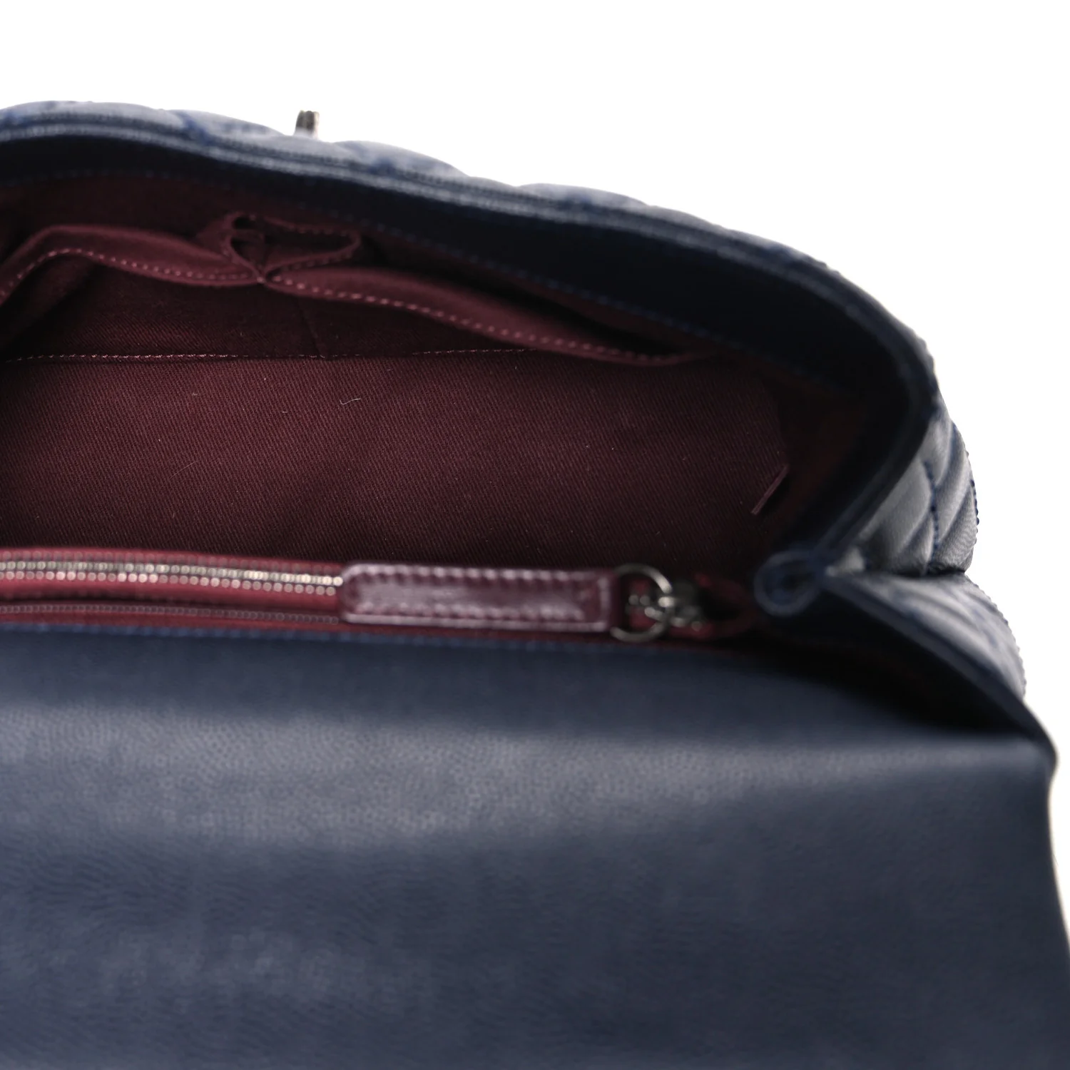 Caviar Quilted Small Coco Handle Flap Navy - Image 5