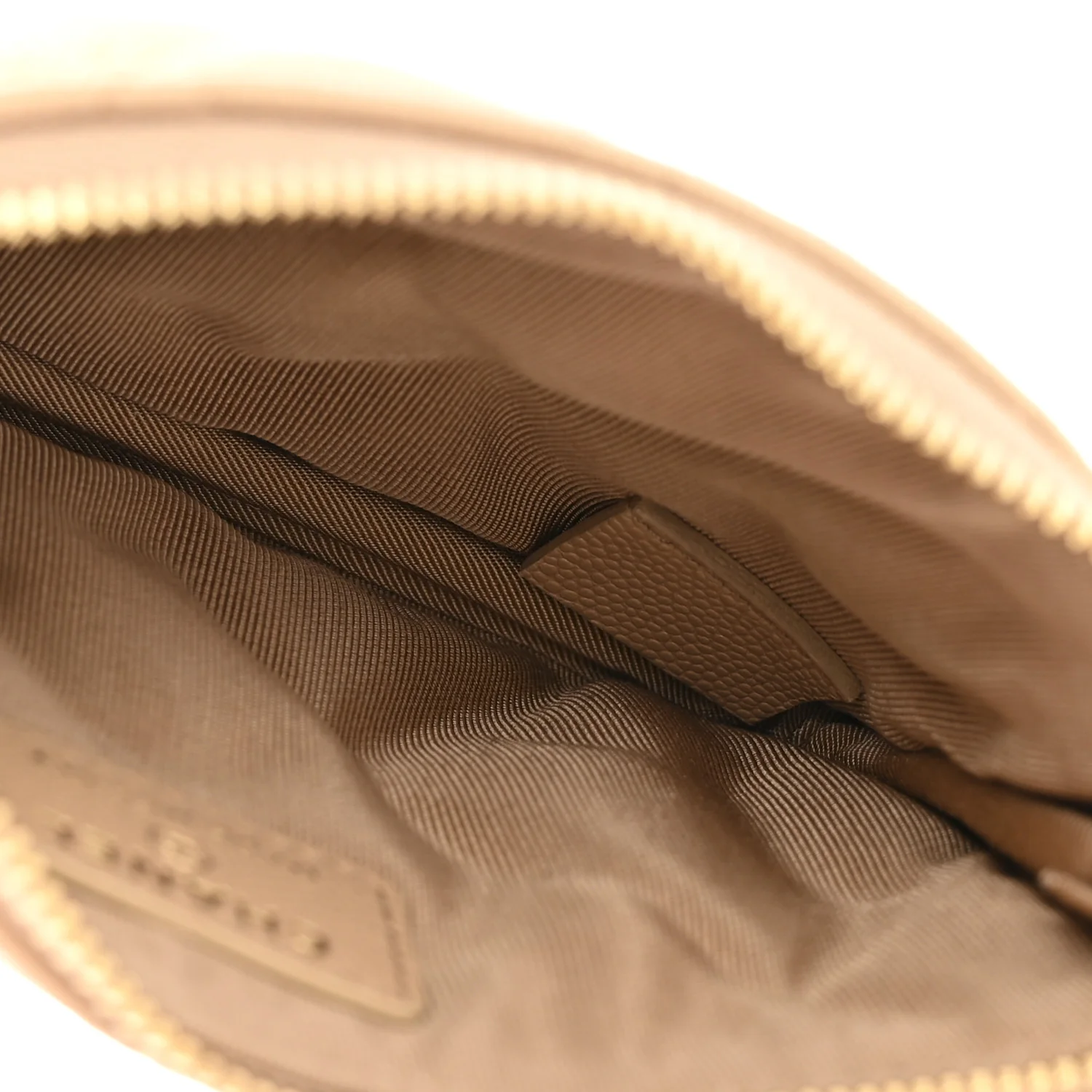 Caviar Quilted Small Cosmetic Case Beige - Image 5