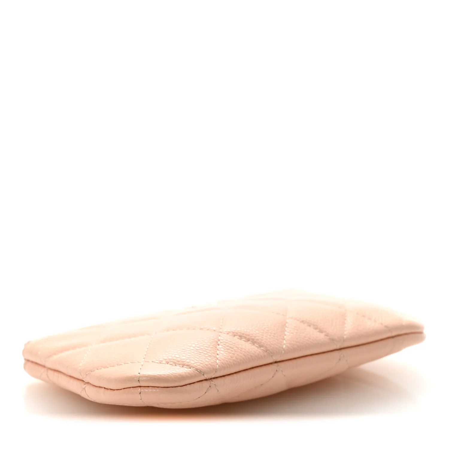 Caviar Quilted Small Cosmetic Case Beige - Image 4