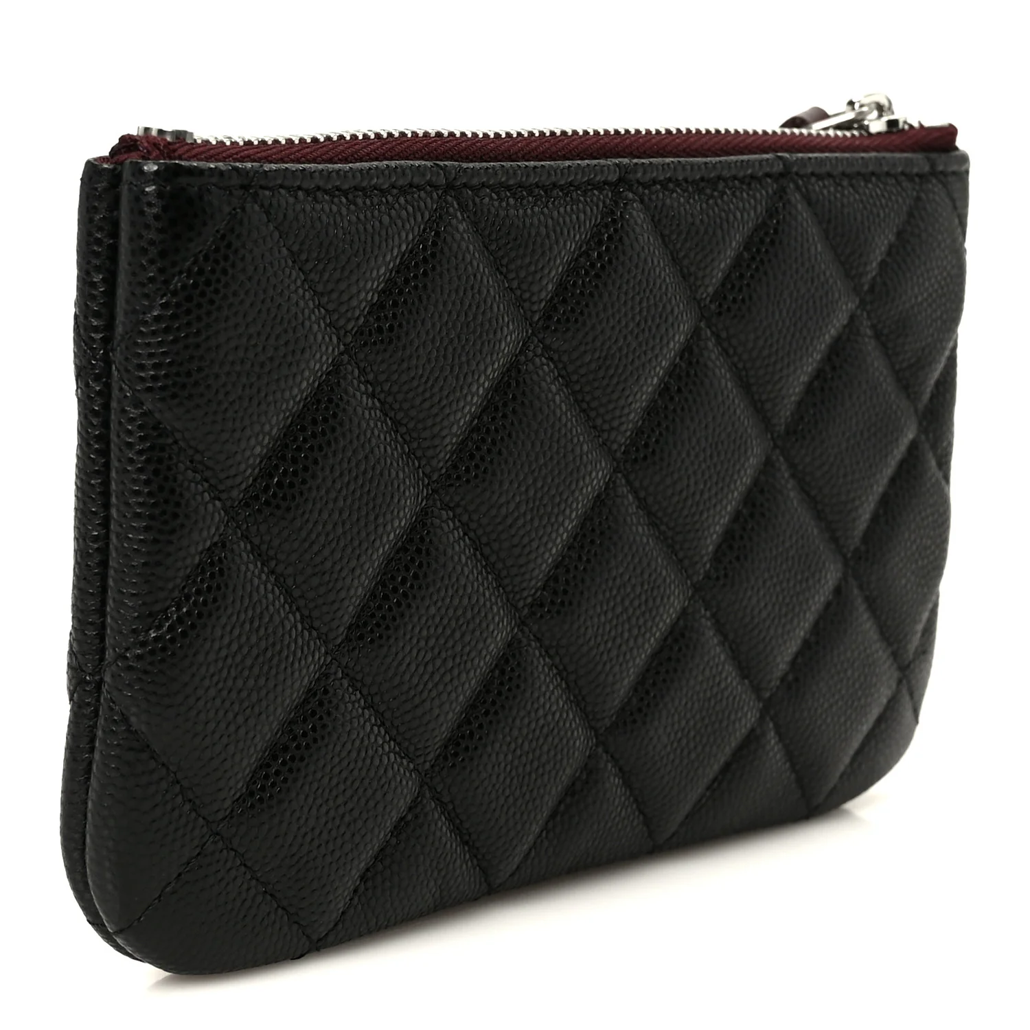 Caviar Quilted Small Cosmetic Case Black - Image 3