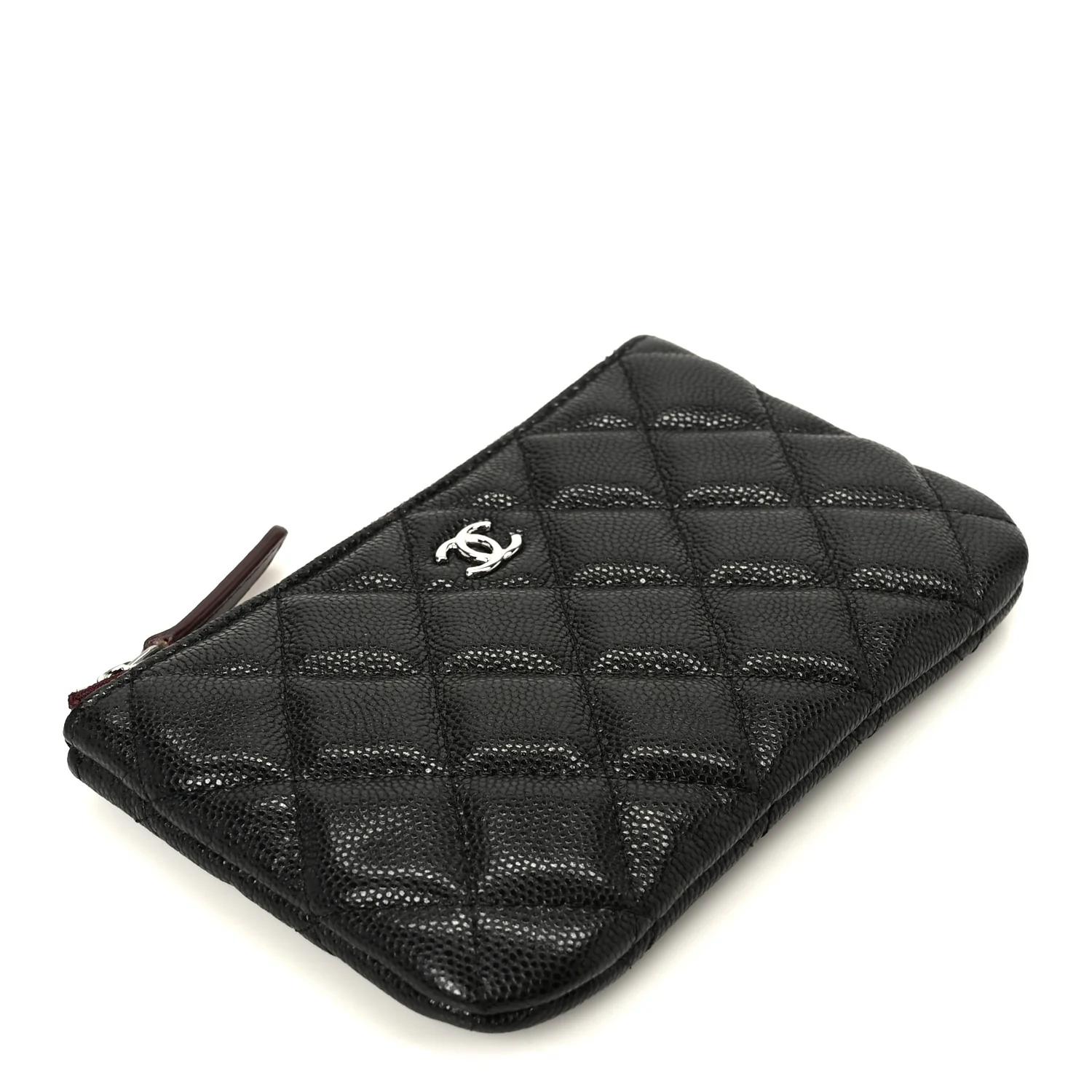 Caviar Quilted Small Cosmetic Case Black - Image 4