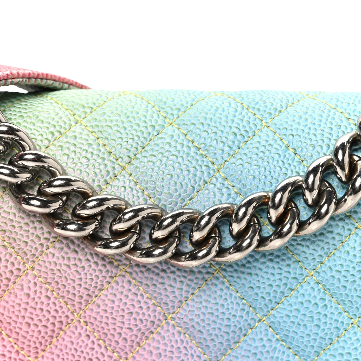 Caviar Quilted Small Cuba Rainbow Boy Flap Multicolor - Image 8