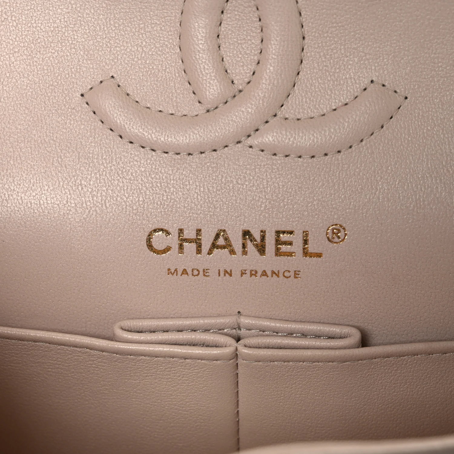 Caviar Quilted Small Double Flap Beige - Image 6