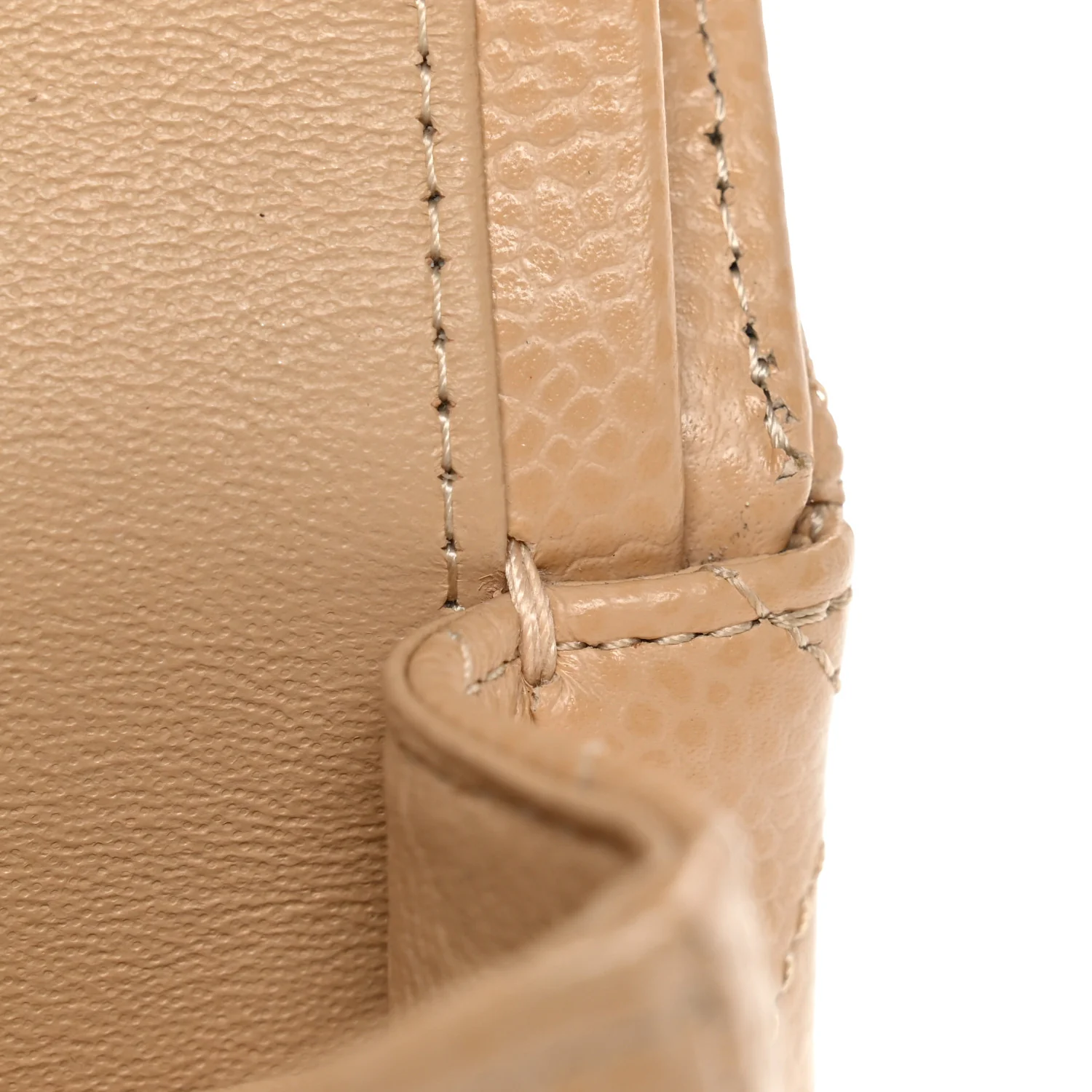 Caviar Quilted Small Double Flap Beige - Image 12
