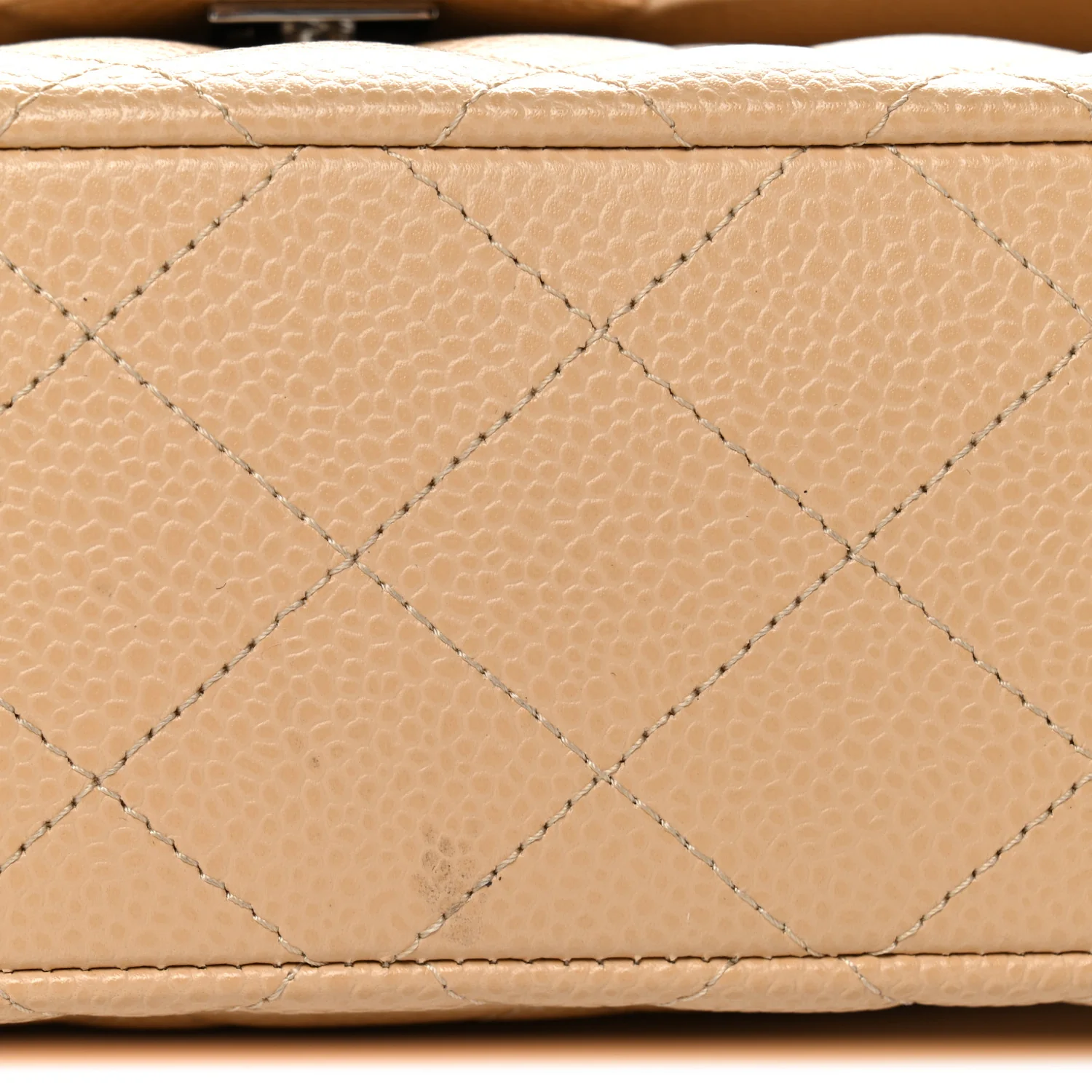 Caviar Quilted Small Double Flap Beige - Image 14