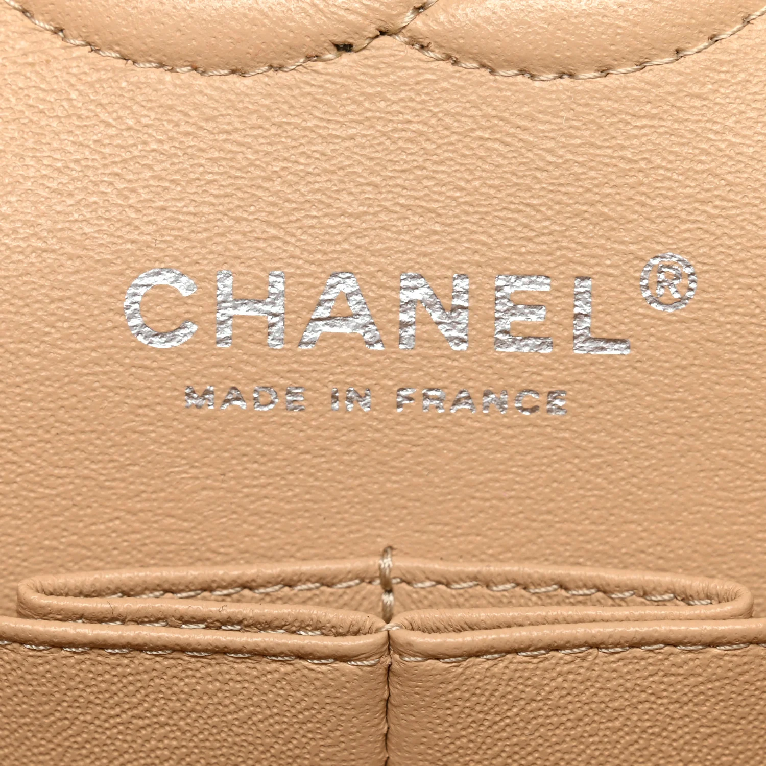 Caviar Quilted Small Double Flap Beige - Image 6