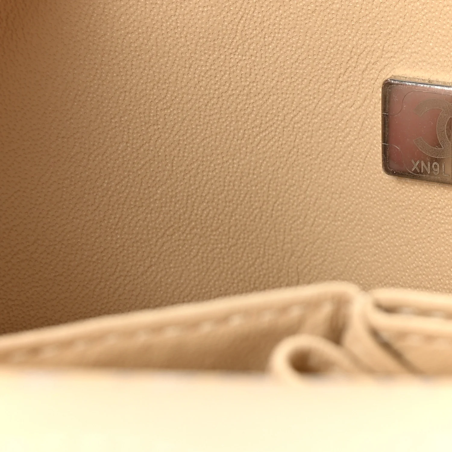 Caviar Quilted Small Double Flap Beige - Image 6
