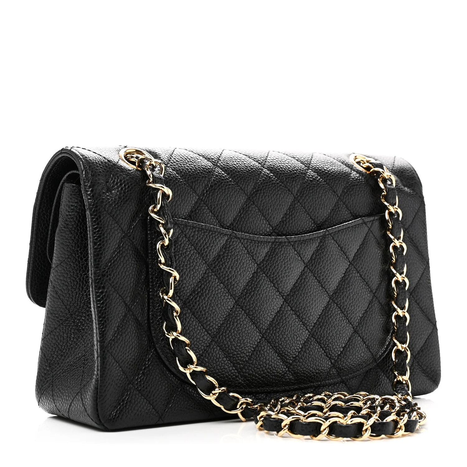 Caviar Quilted Small Double Flap Black - Image 3