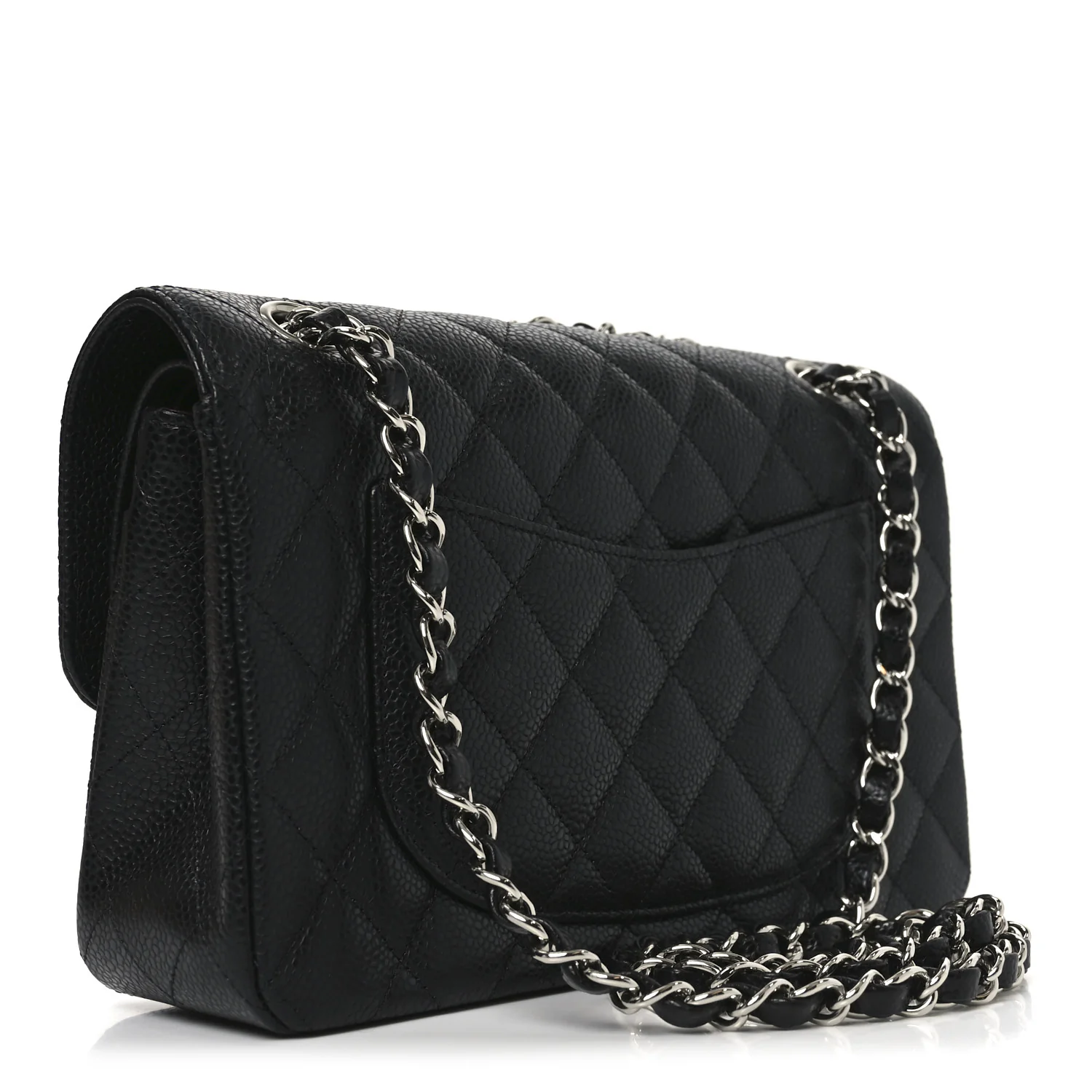 Caviar Quilted Small Double Flap Black - Image 3