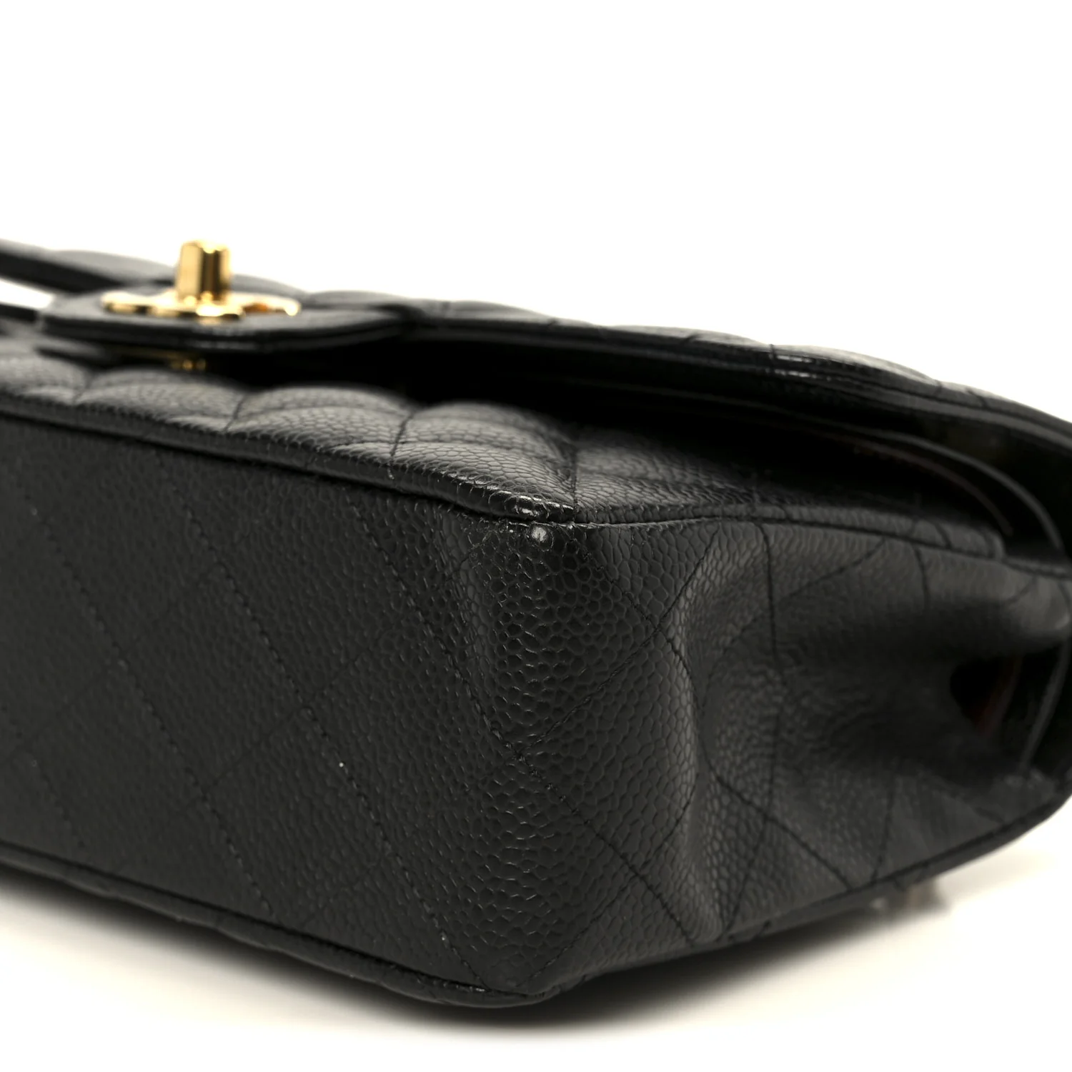 Caviar Quilted Small Double Flap Black - Image 11