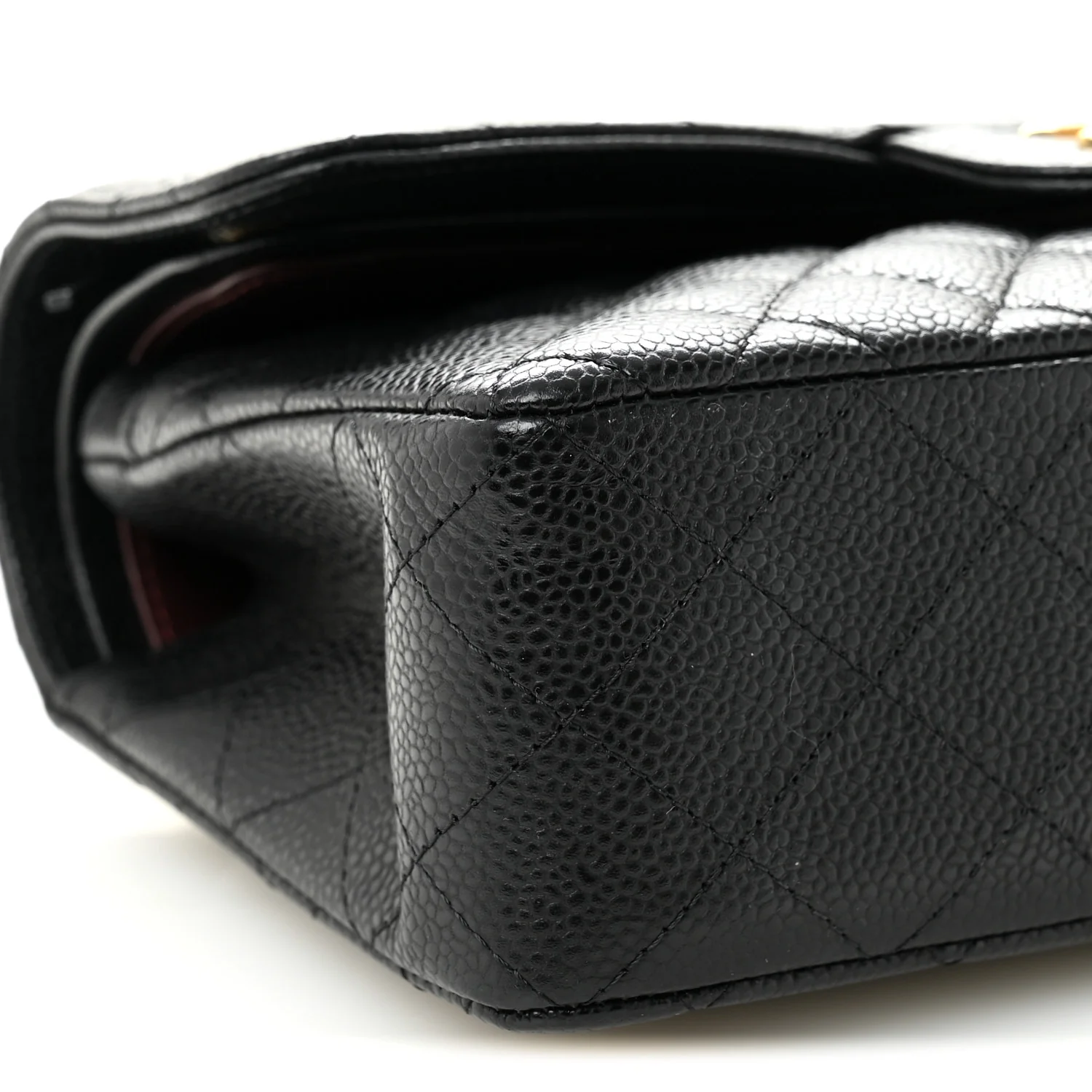 Caviar Quilted Small Double Flap Black - Image 9