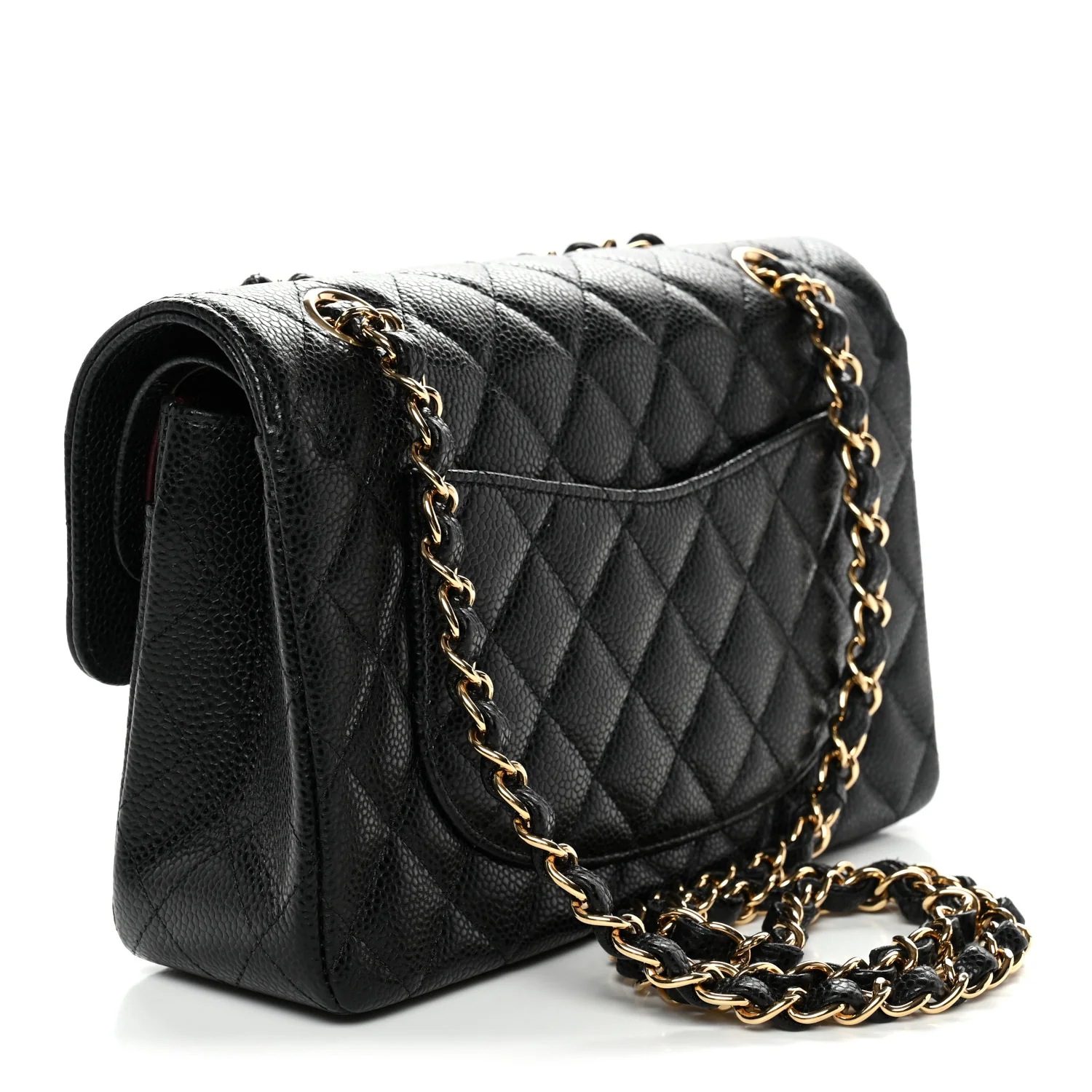 Caviar Quilted Small Double Flap Black - Image 3