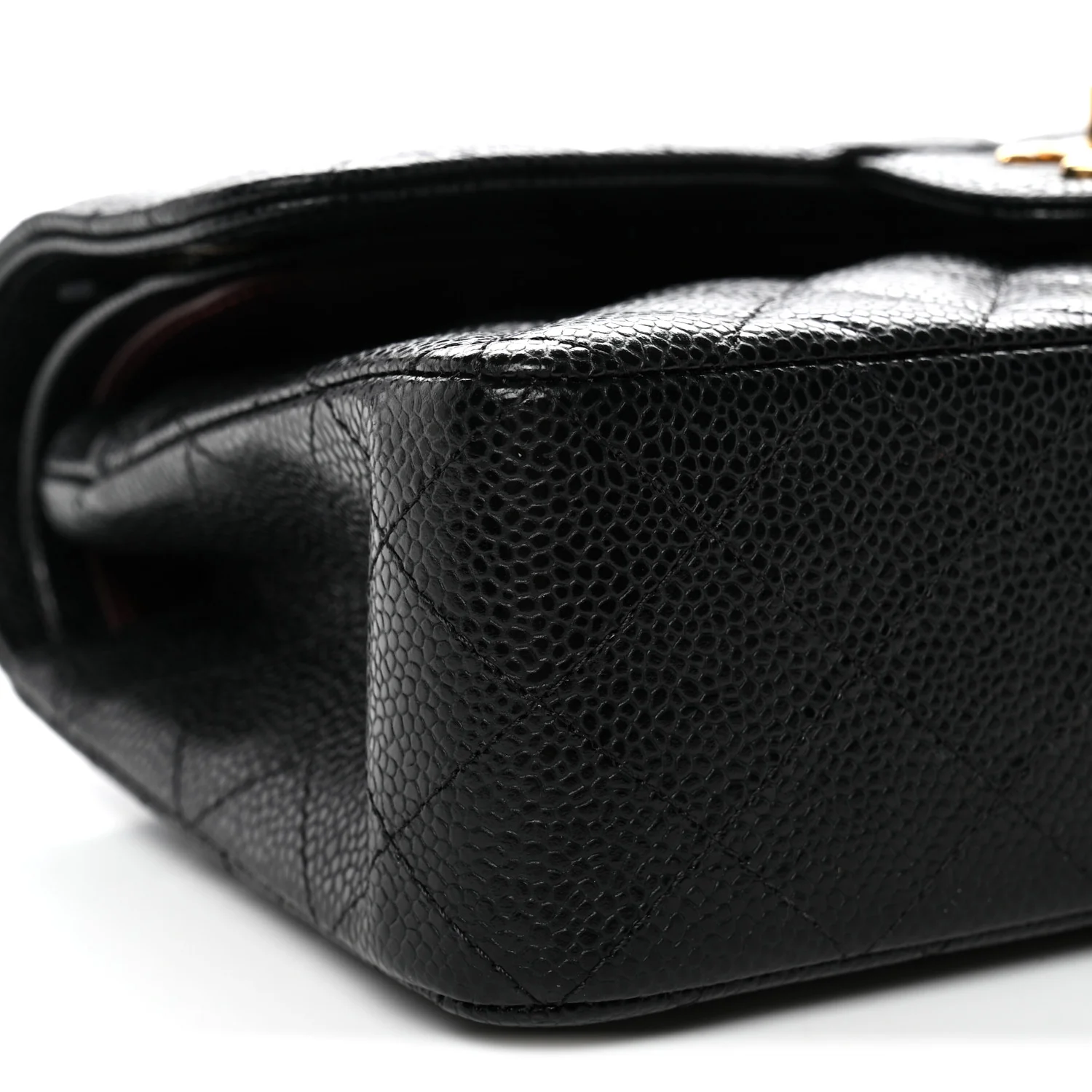 Caviar Quilted Small Double Flap Black - Image 9