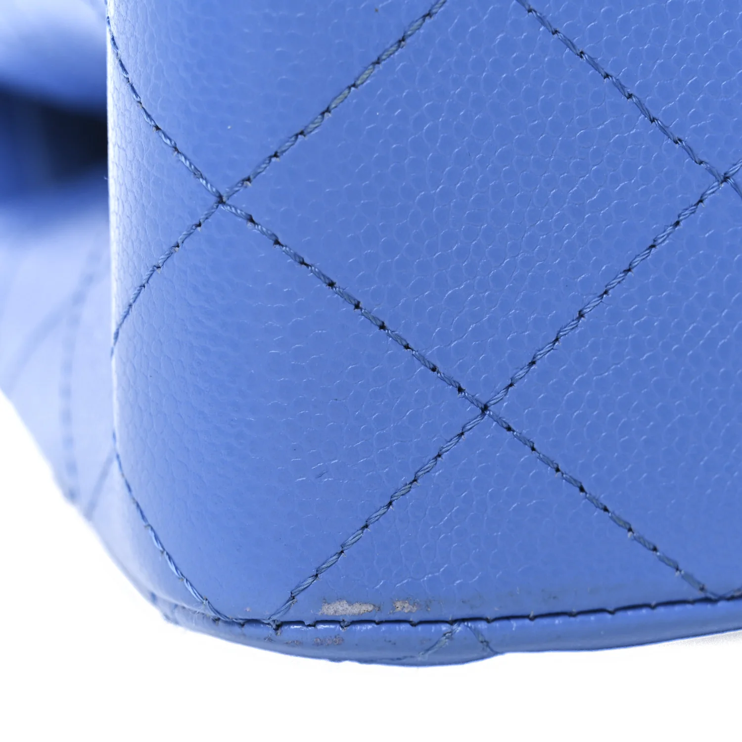 Caviar Quilted Small Double Flap Blue - Image 10