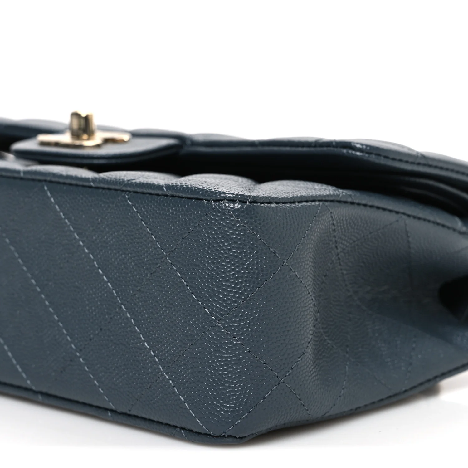 Caviar Quilted Small Double Flap Dark Grey - Image 10