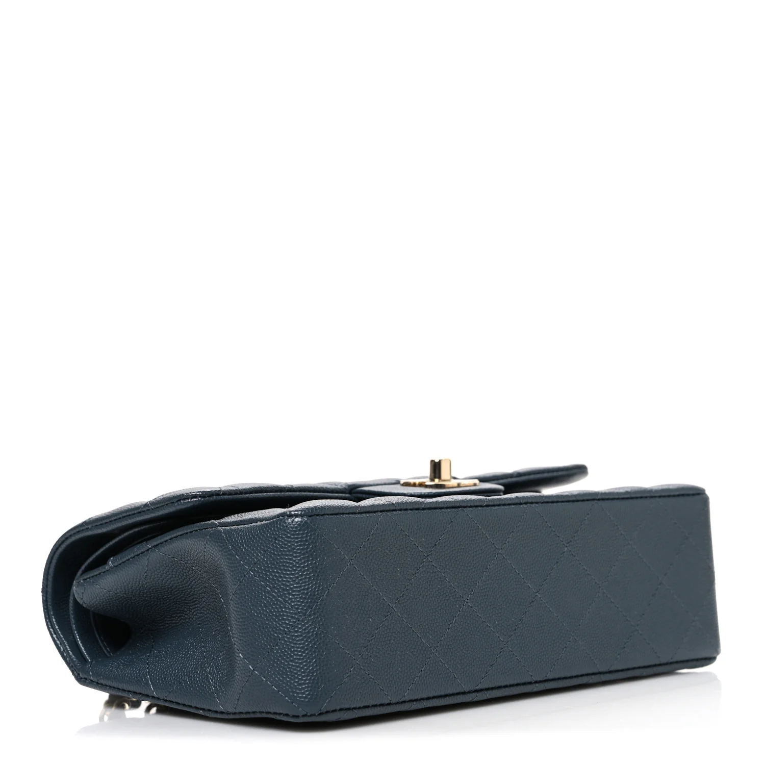 Caviar Quilted Small Double Flap Dark Grey - Image 4