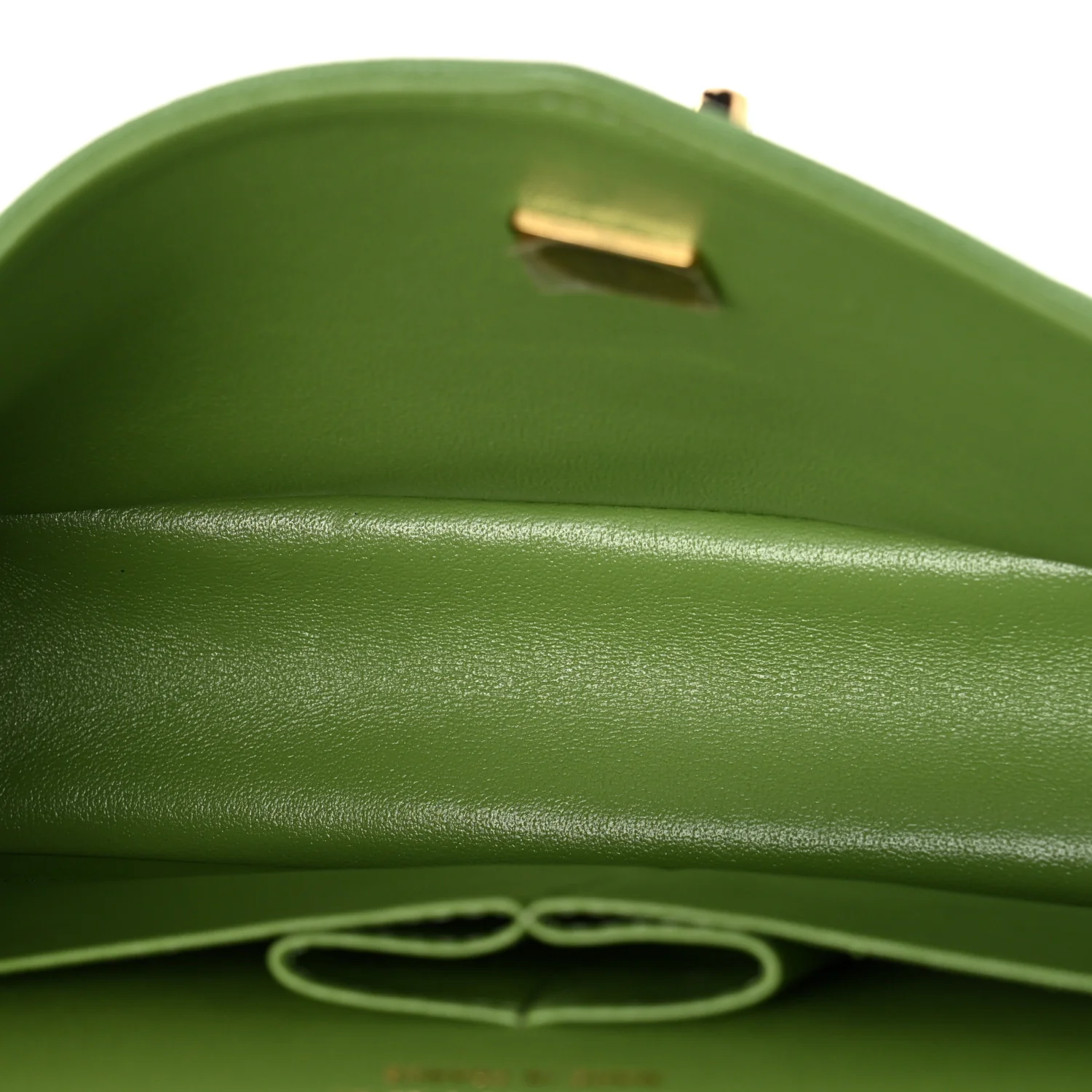 Caviar Quilted Small Double Flap Green - Image 5