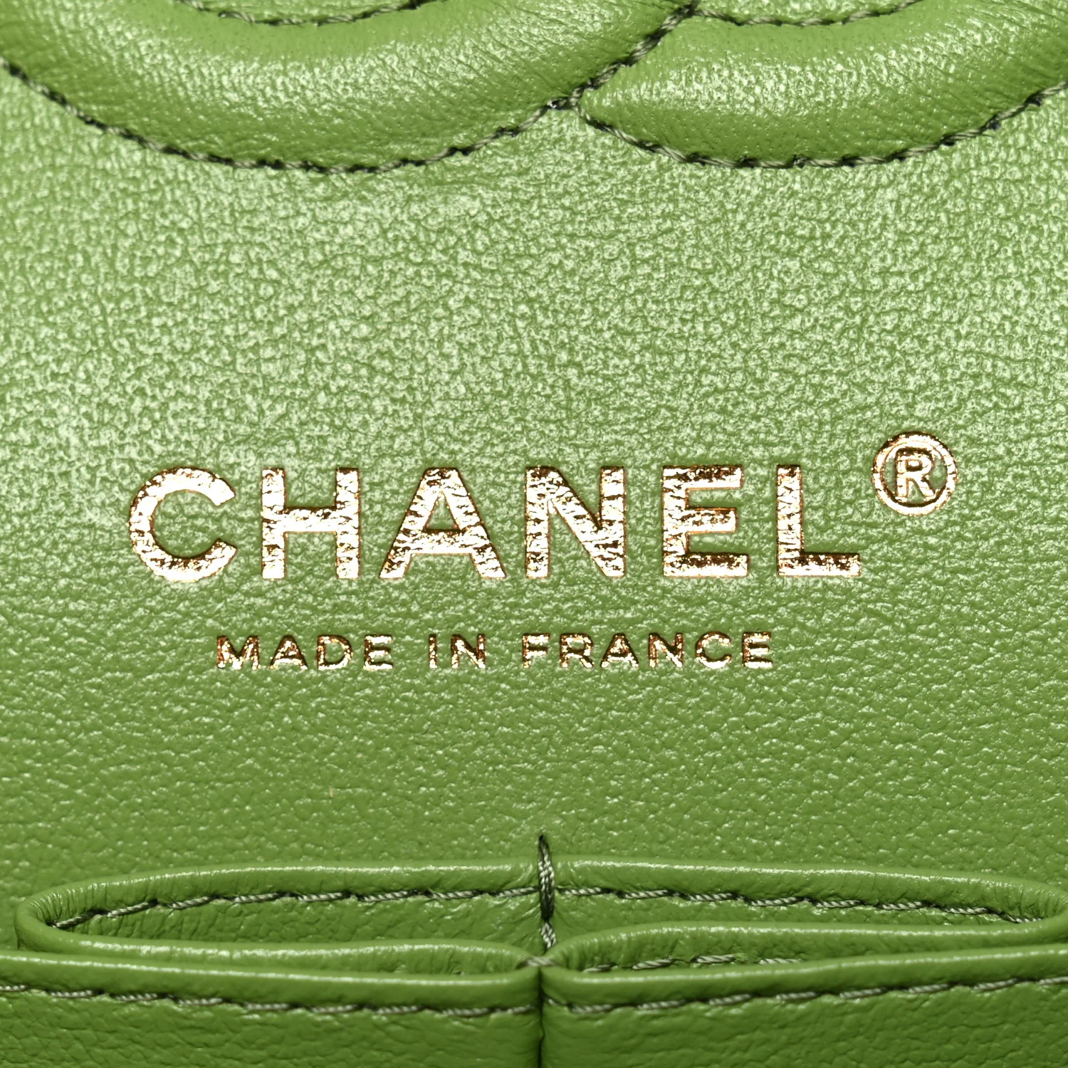 Caviar Quilted Small Double Flap Green - Image 6